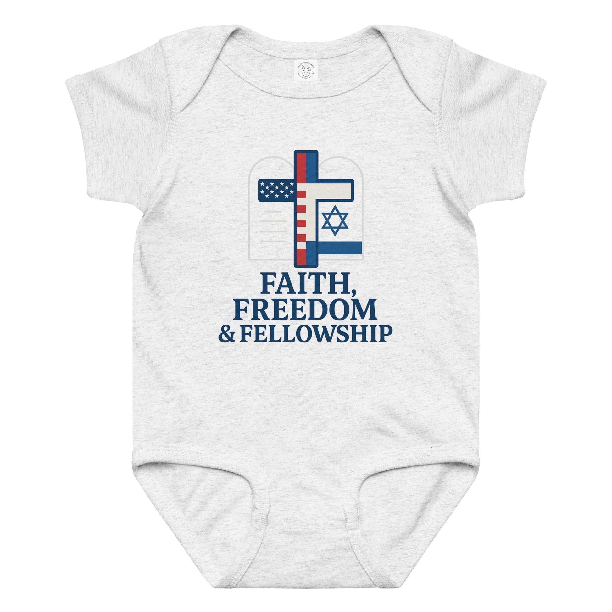 Faith Freedom & Fellowship Baby Jersey Bodysuit - American Zionist