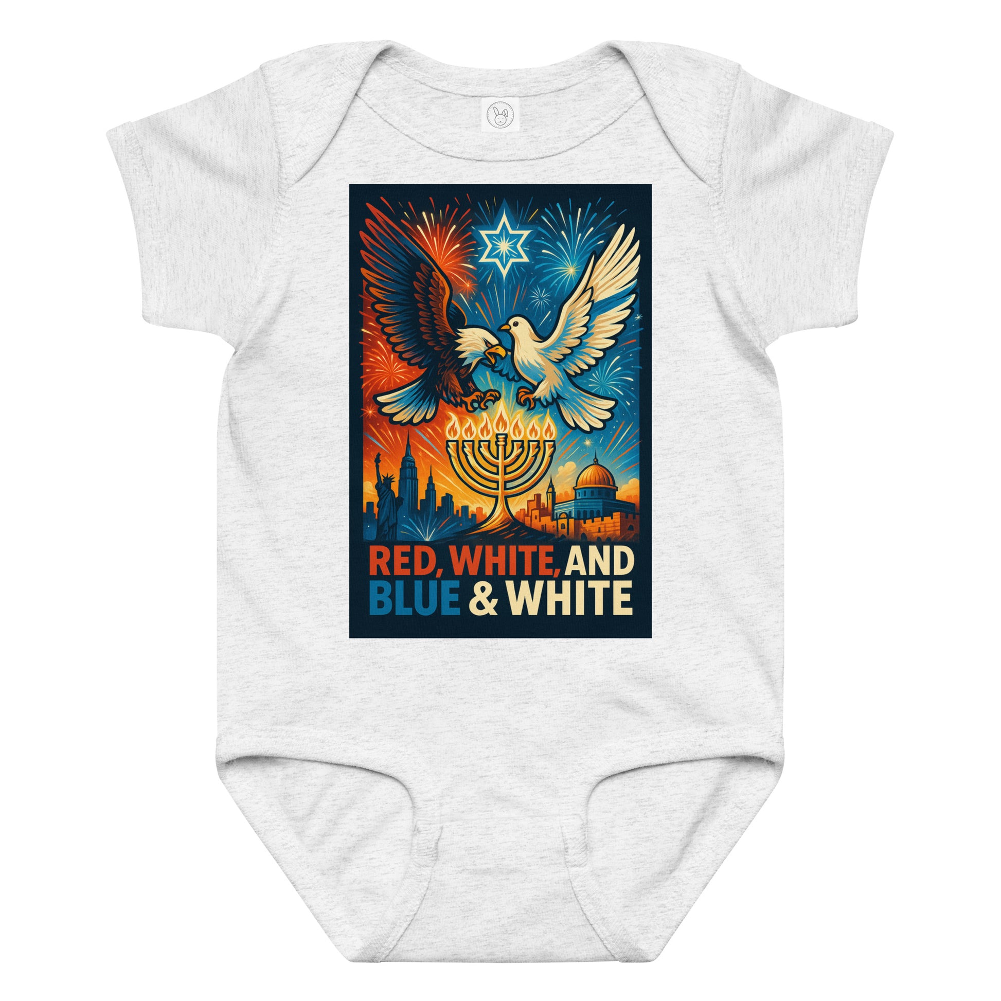 Red White And Blue Baby Jersey Bodysuit - American Zionist