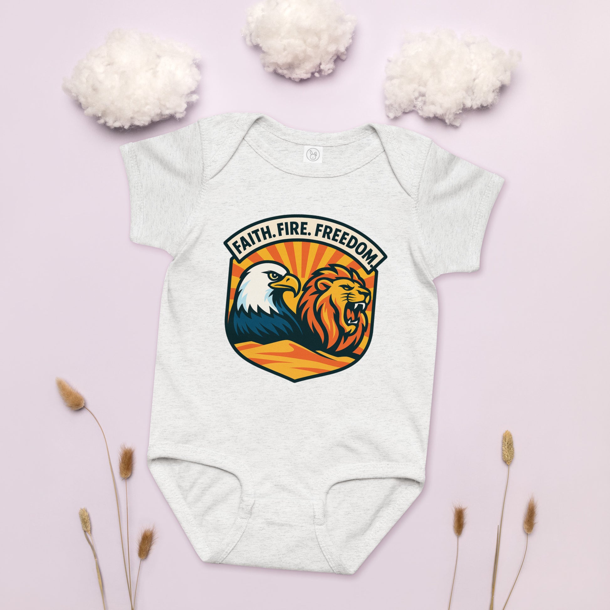 Lions Eagles Rise Baby Jersey Bodysuit - American Zionist