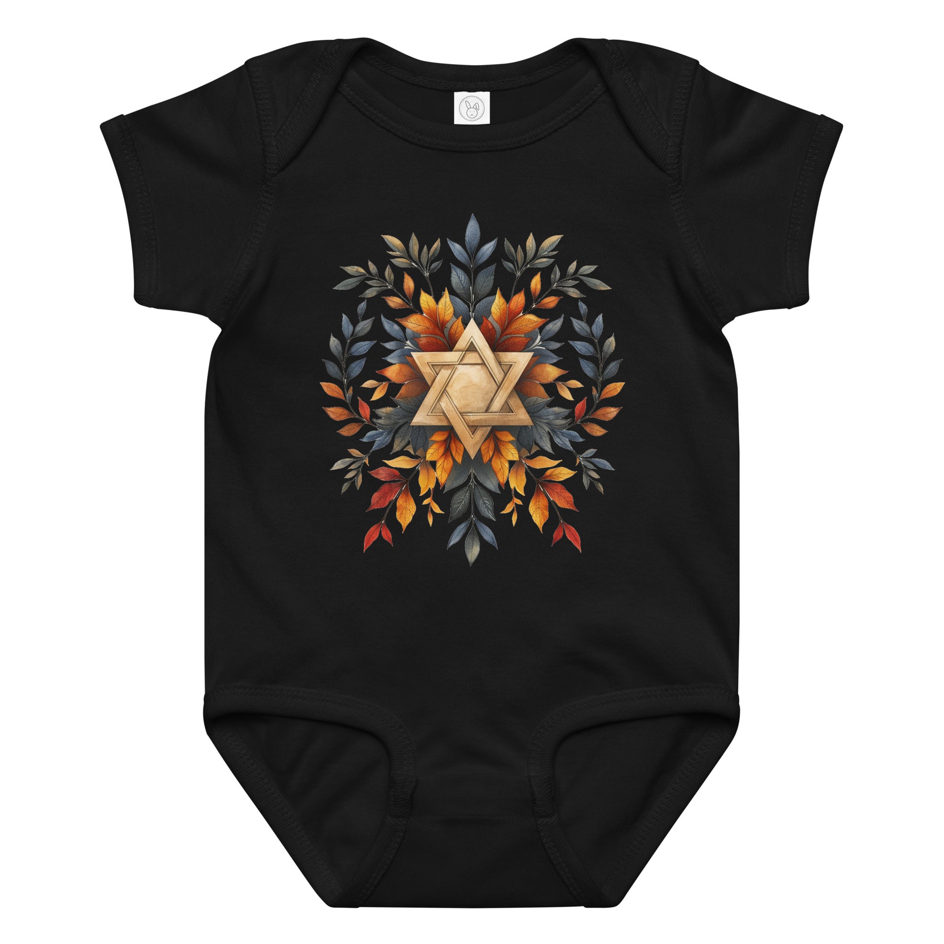 Star of David Wreath Baby Jersey Bodysuit - American Zionist
