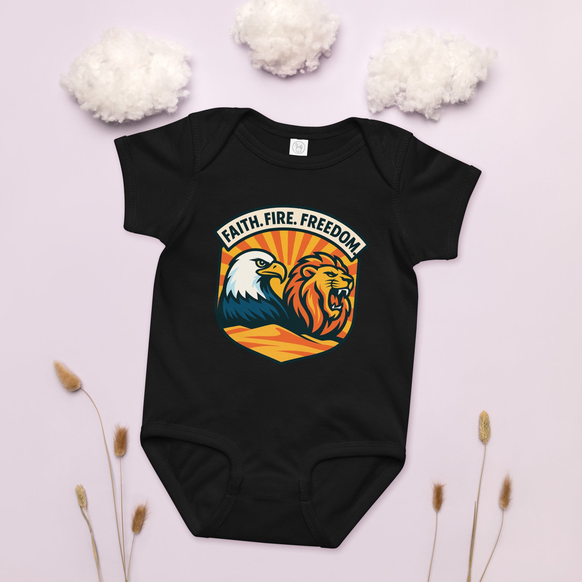 Lions Eagles Rise Baby Jersey Bodysuit - American Zionist