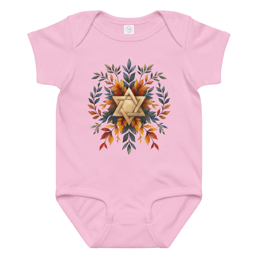 Star of David Wreath Baby Jersey Bodysuit - American Zionist