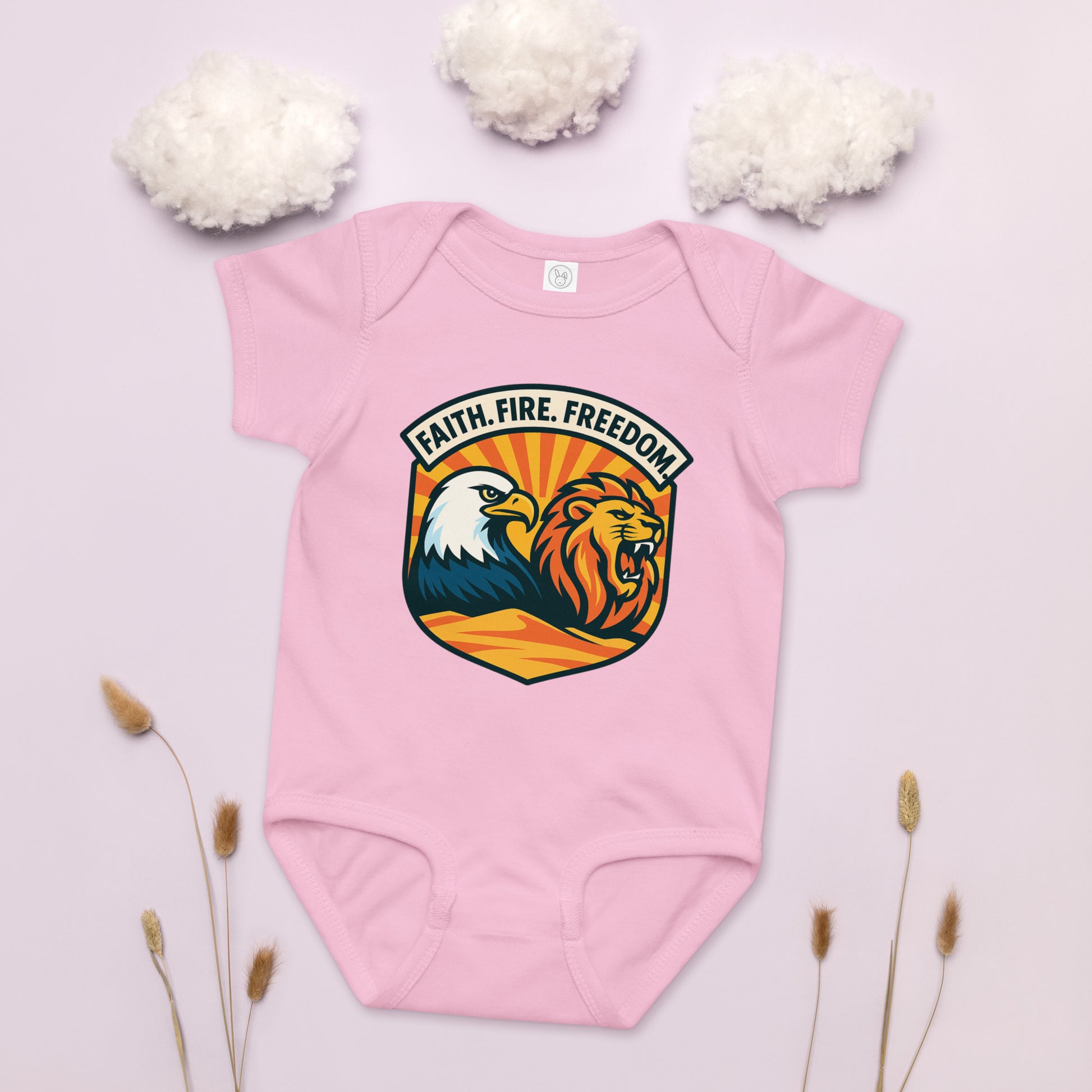 Lions Eagles Rise Baby Jersey Bodysuit - American Zionist