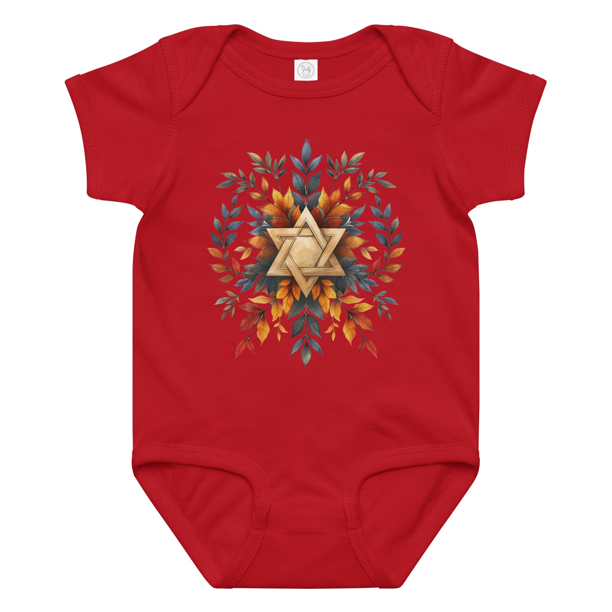 Star of David Wreath Baby Jersey Bodysuit - American Zionist