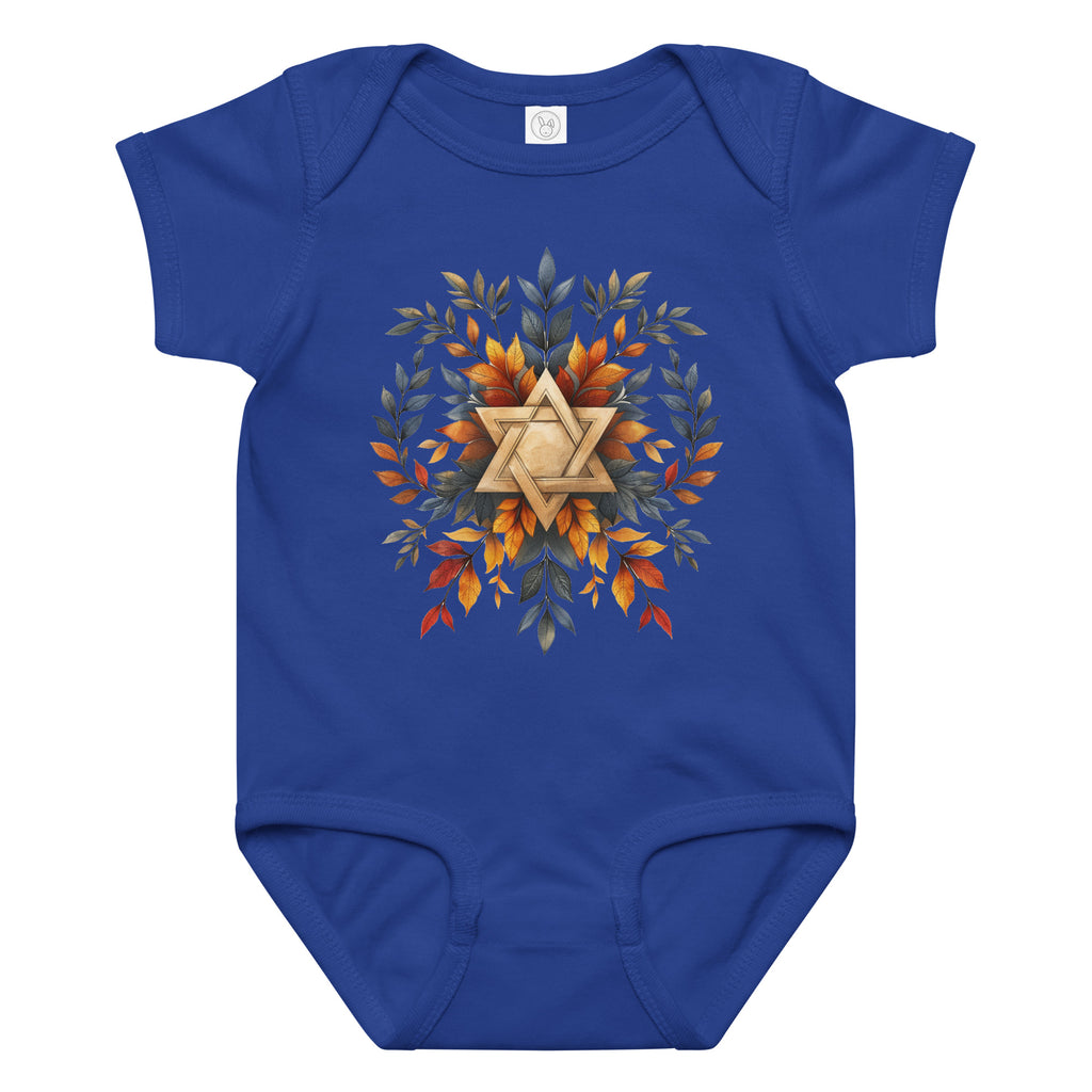 Star of David Wreath Baby Jersey Bodysuit - American Zionist