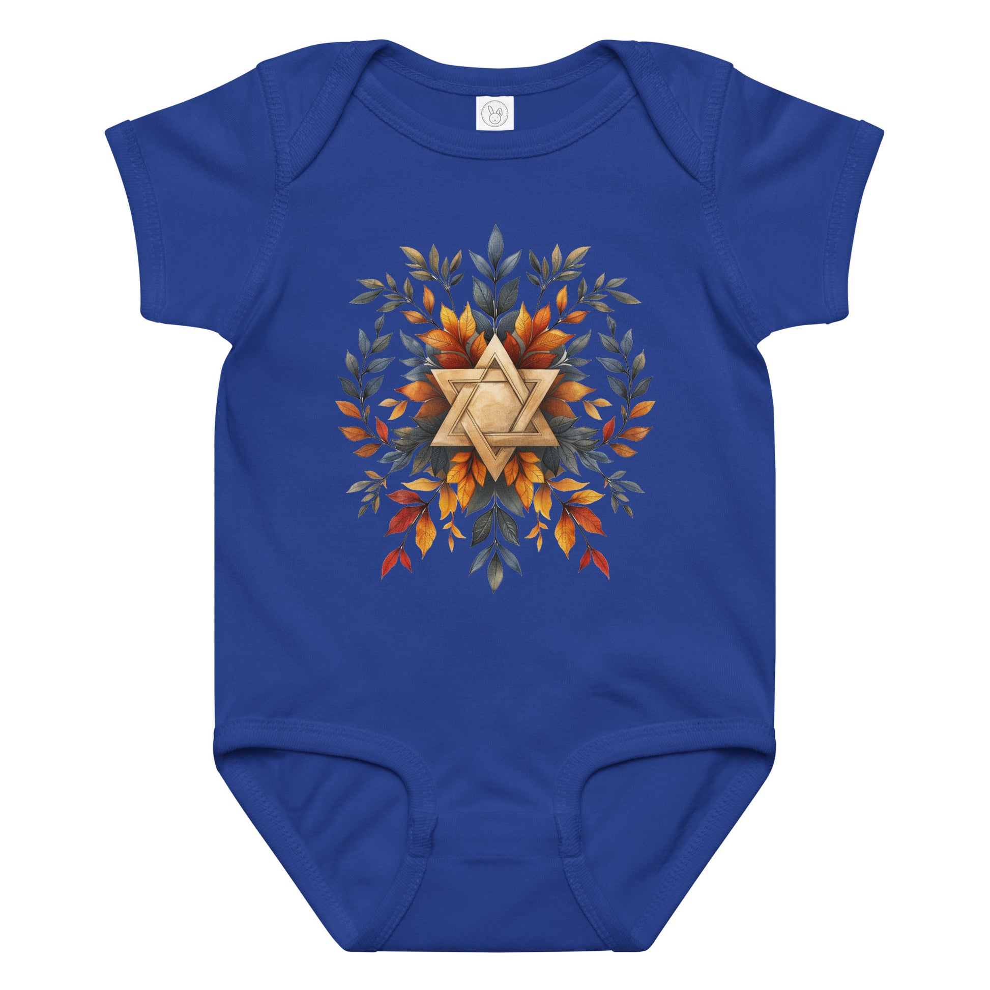 Star of David Wreath Baby Jersey Bodysuit - American Zionist