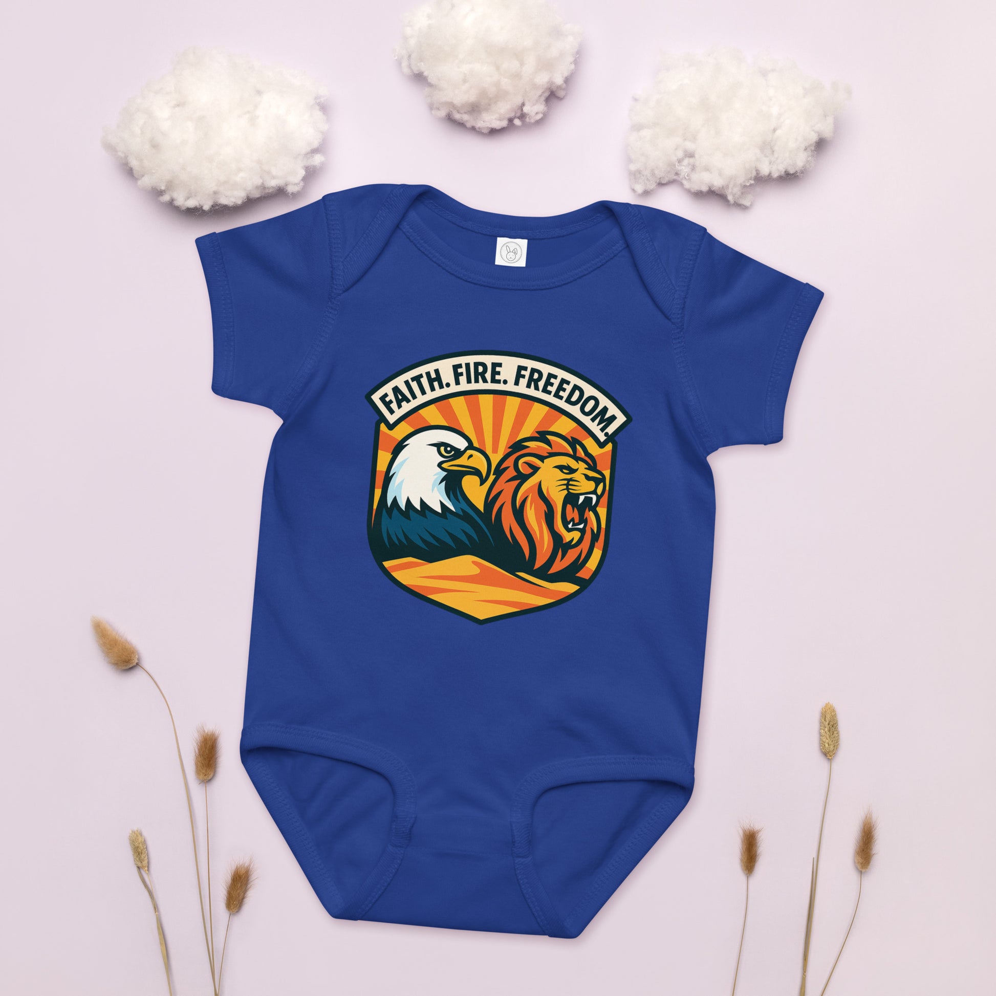 Lions Eagles Rise Baby Jersey Bodysuit - American Zionist