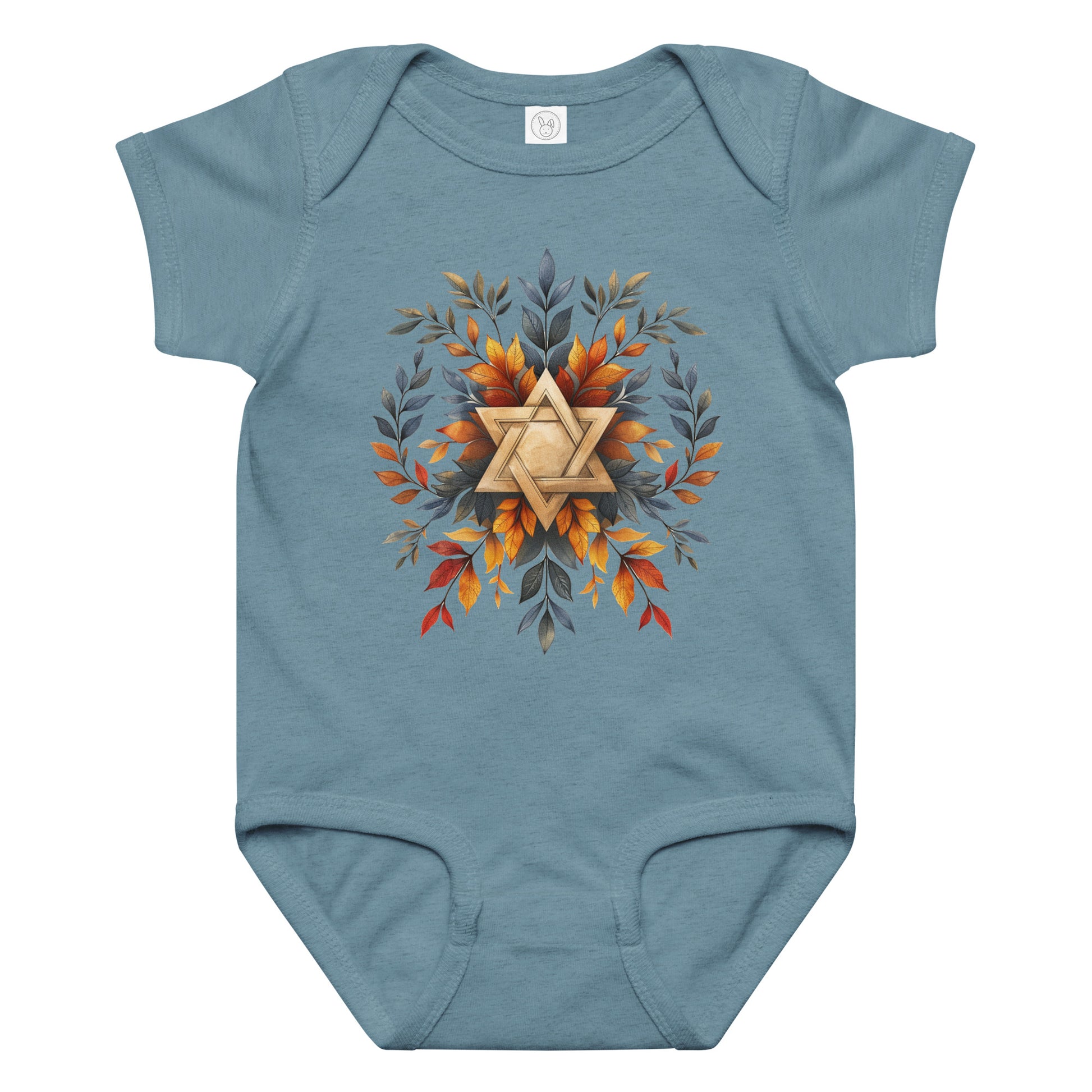 Star of David Wreath Baby Jersey Bodysuit - American Zionist
