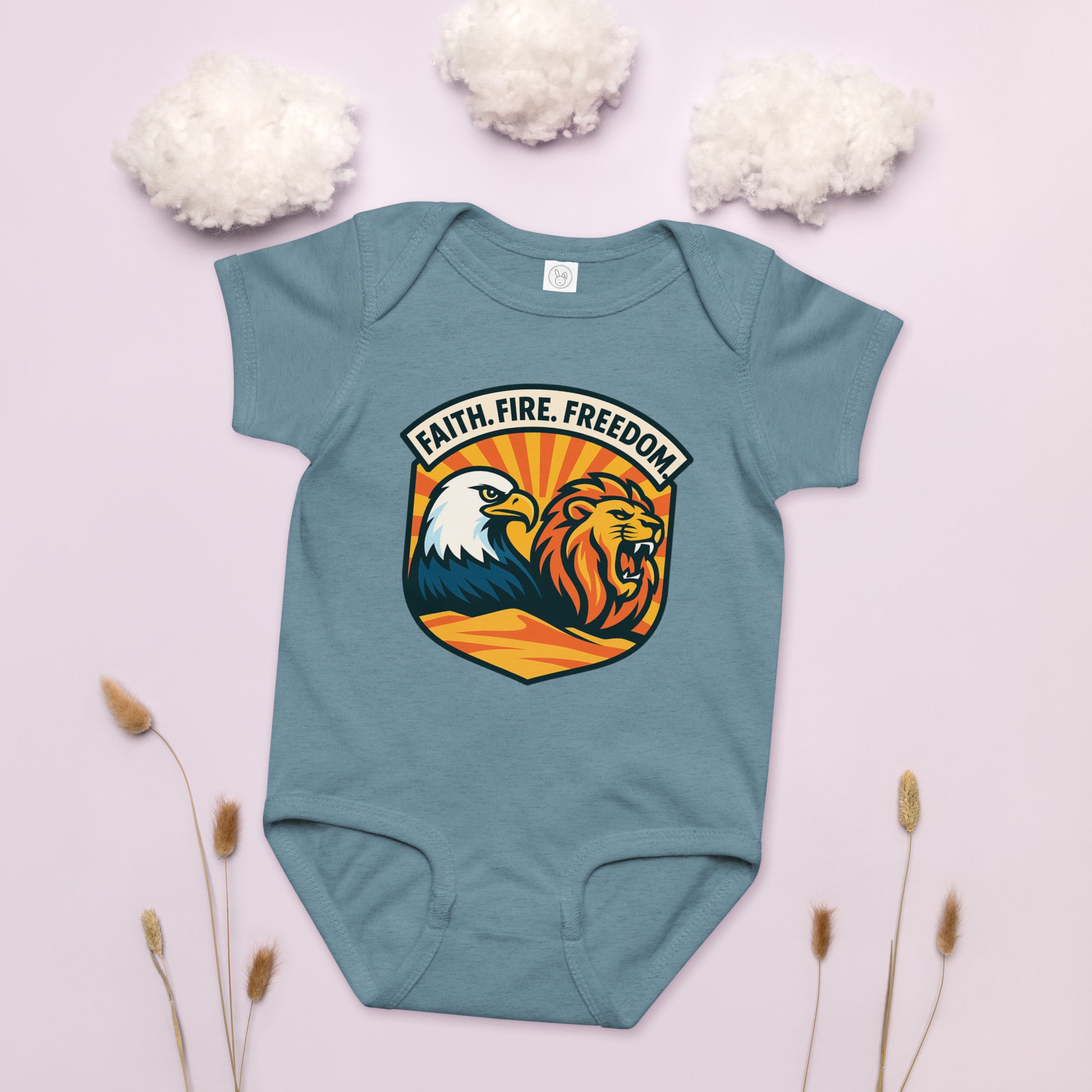 Lions Eagles Rise Baby Jersey Bodysuit - American Zionist