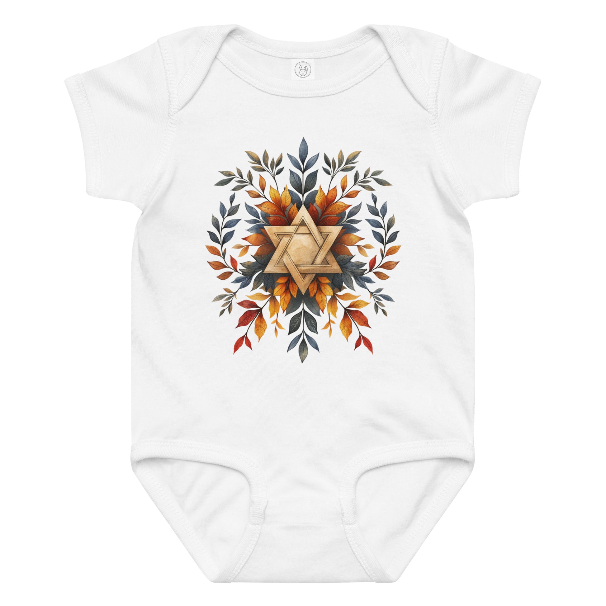 Star of David Wreath Baby Jersey Bodysuit - American Zionist