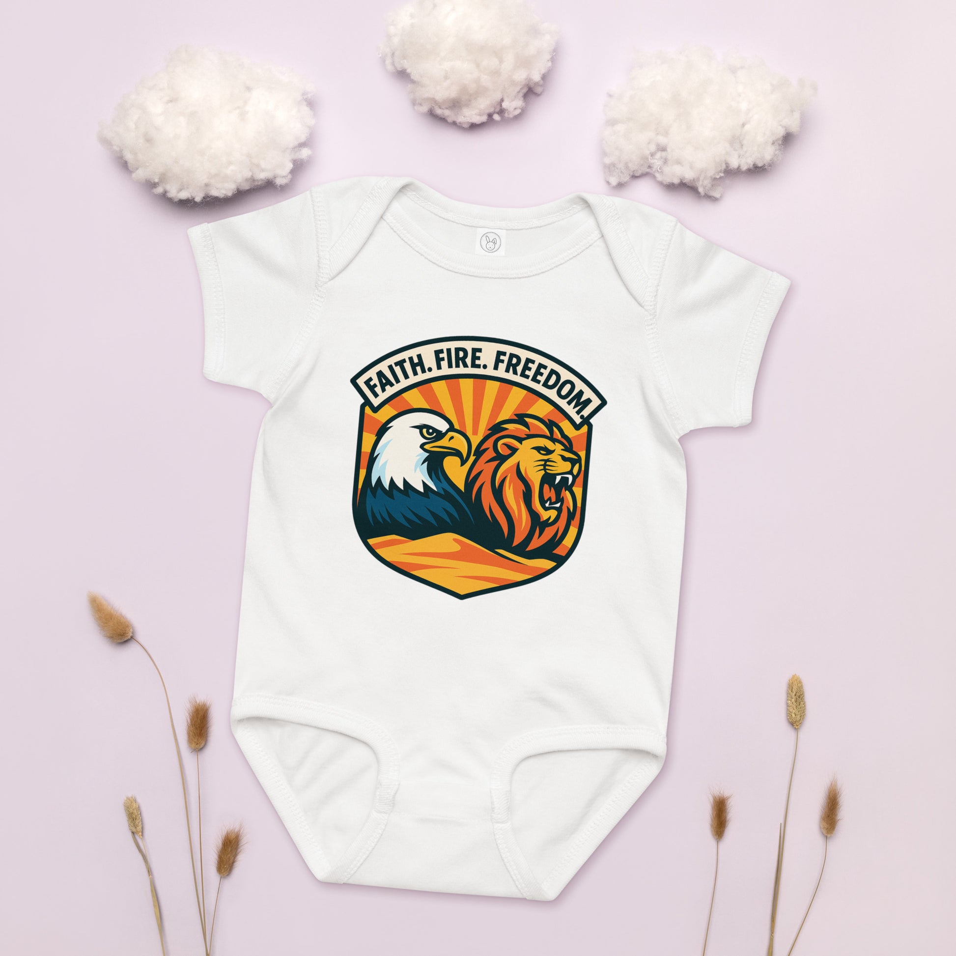 Lions Eagles Rise Baby Jersey Bodysuit - American Zionist