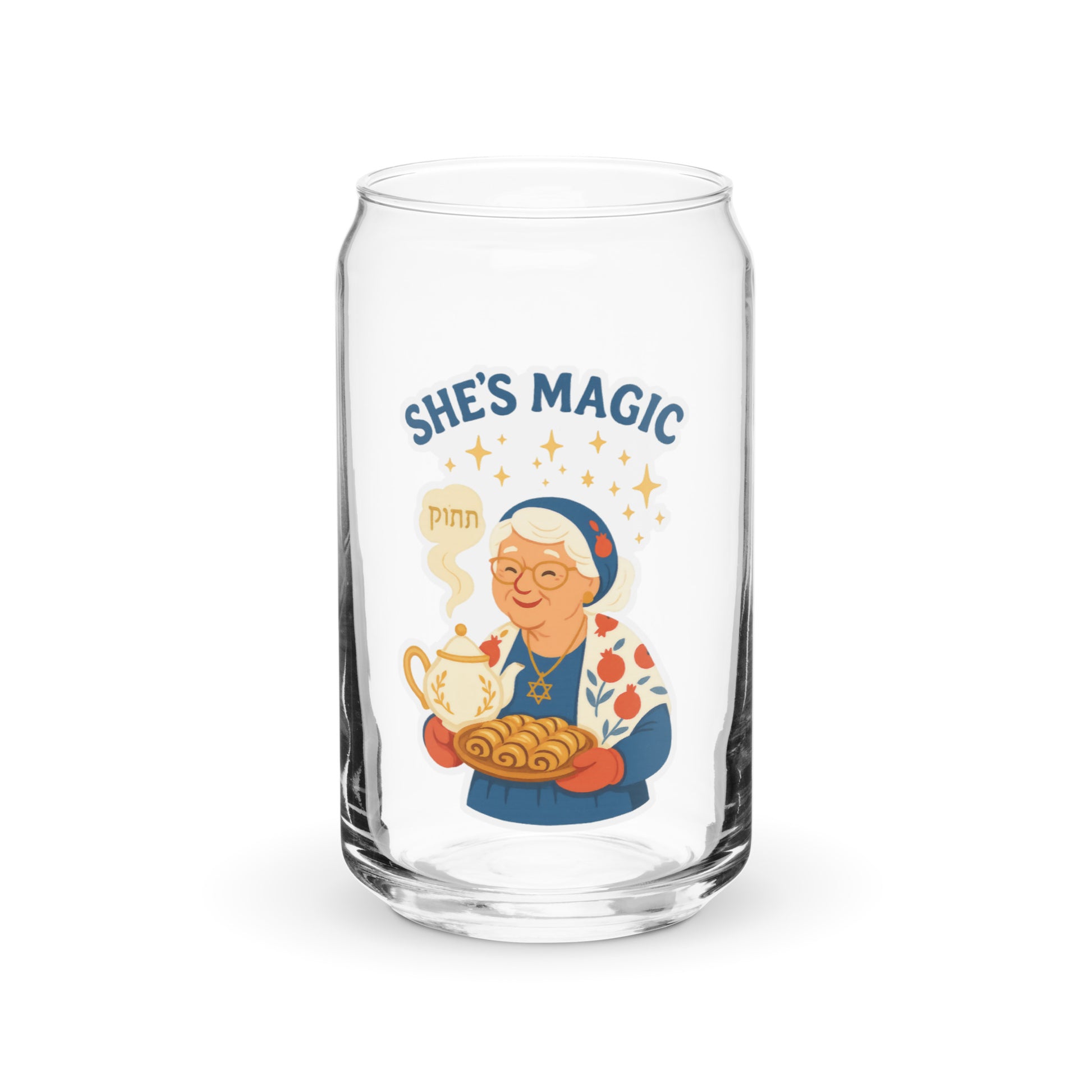 Grandma Magic Can - Shaped Glass - American Zionist