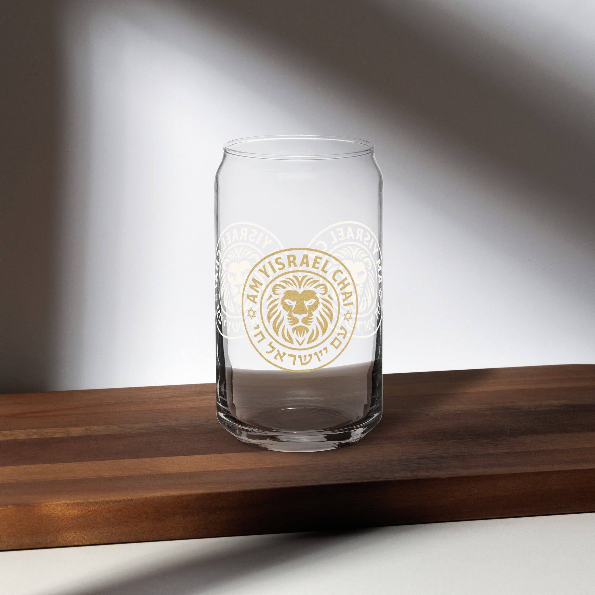 Am Yisrael Chai Can - Shaped Glass (16 oz) - American Zionist