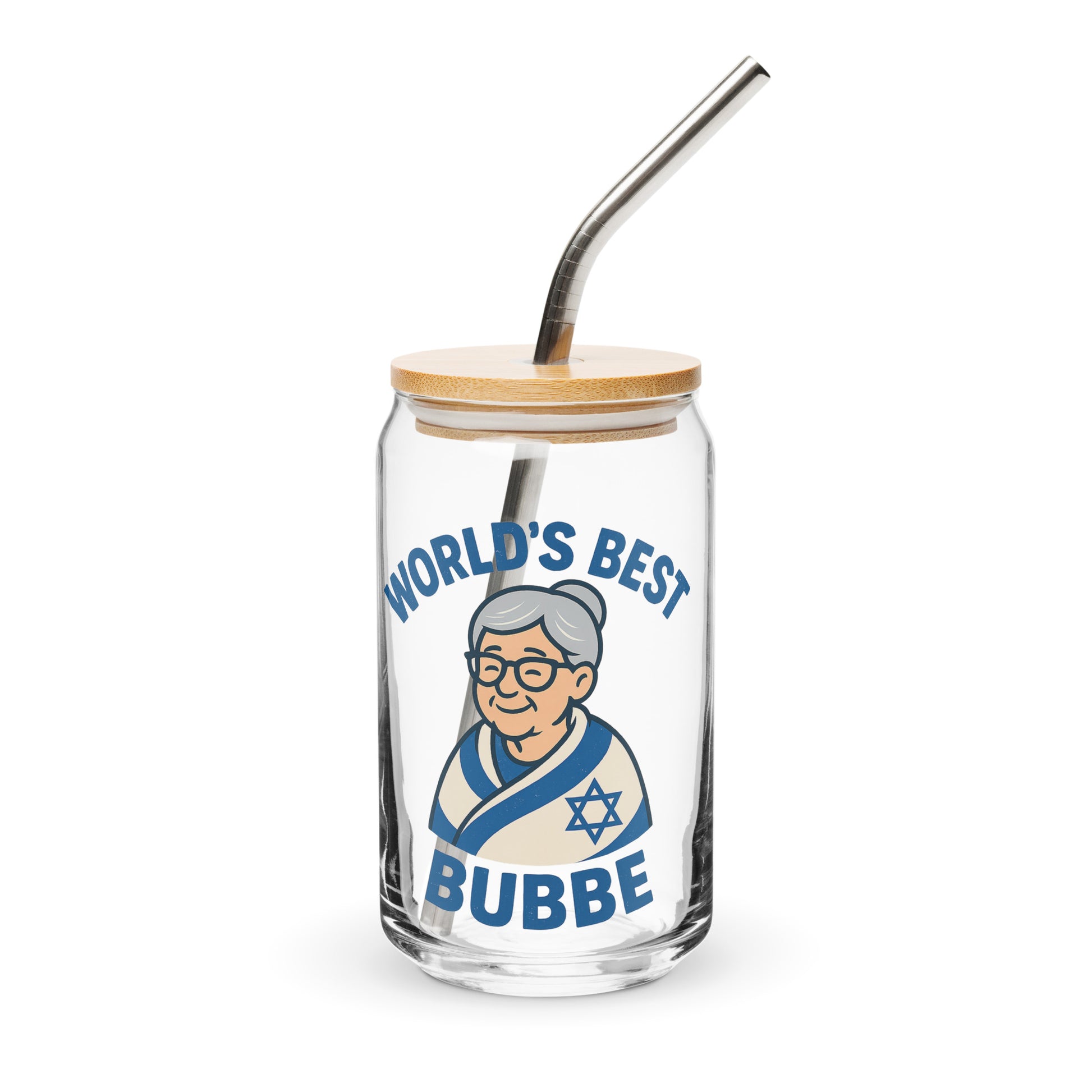 Best Bubbe Can - Shaped Glass - American Zionist