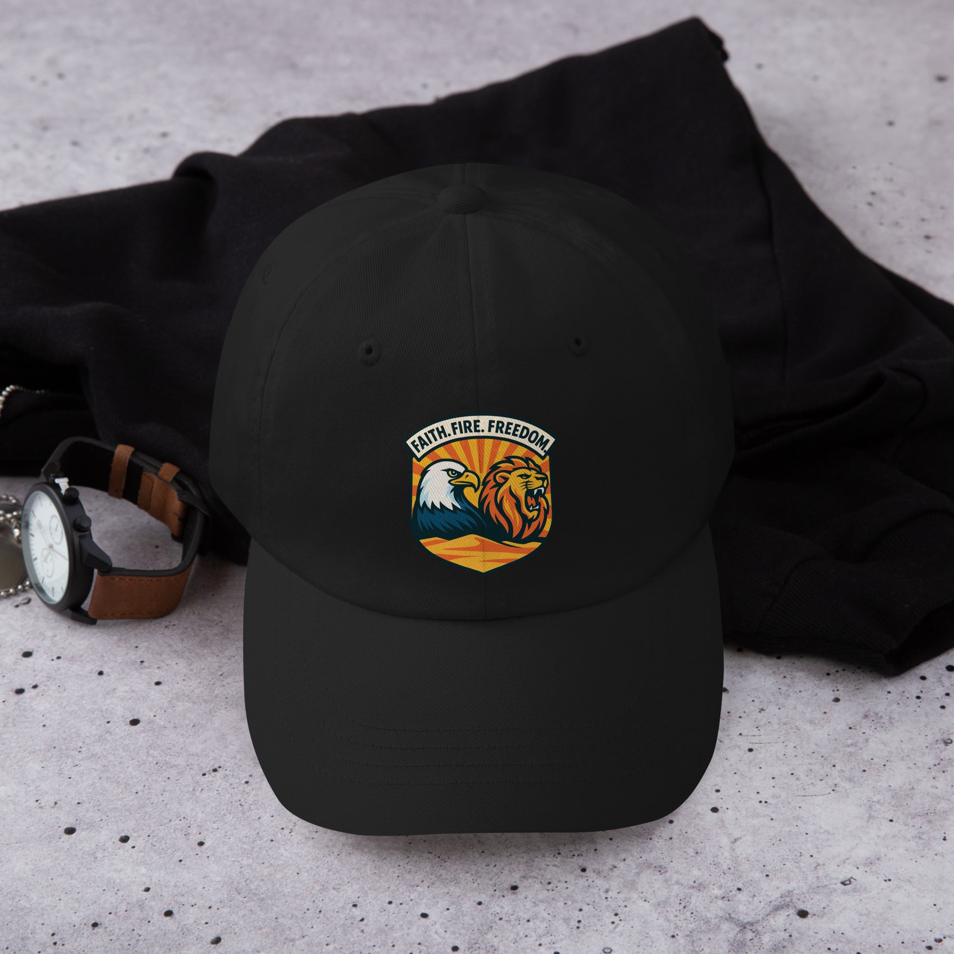 Lions Eagles Rise Classic Dad Hat - American Zionist