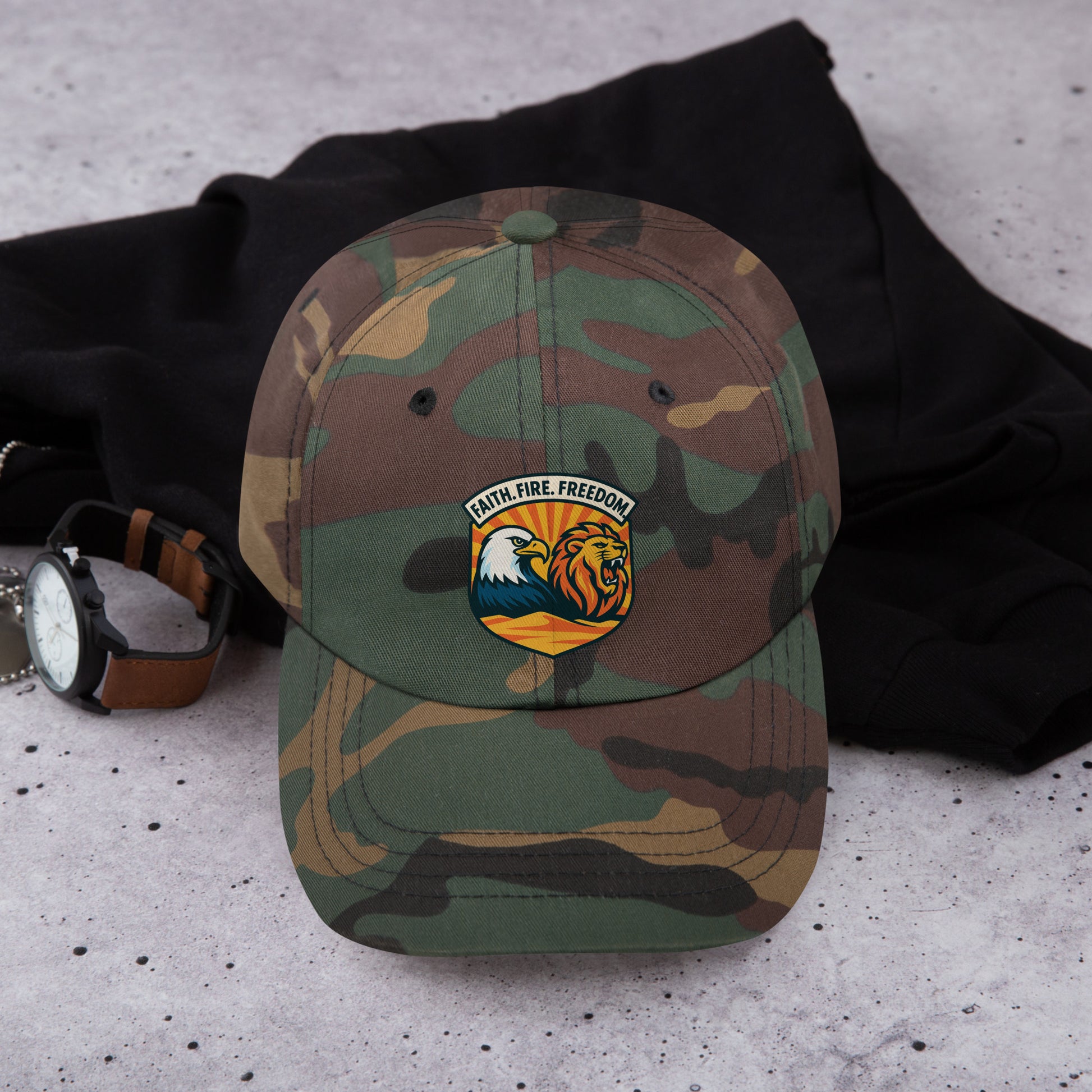 Lions Eagles Rise Classic Dad Hat - American Zionist