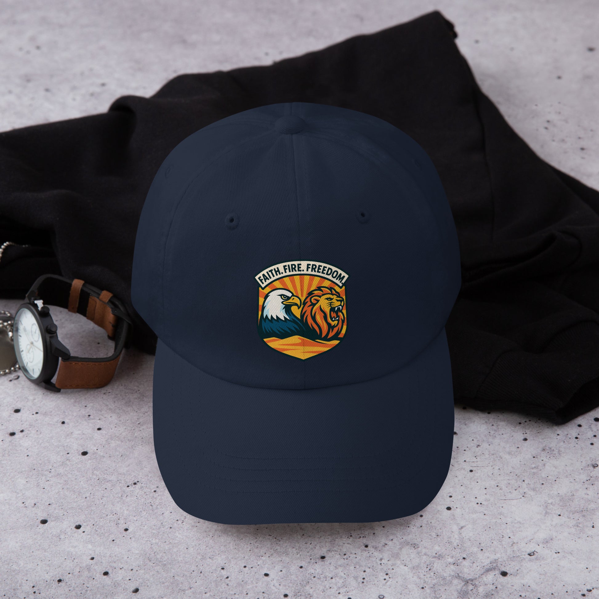 Lions Eagles Rise Classic Dad Hat - American Zionist