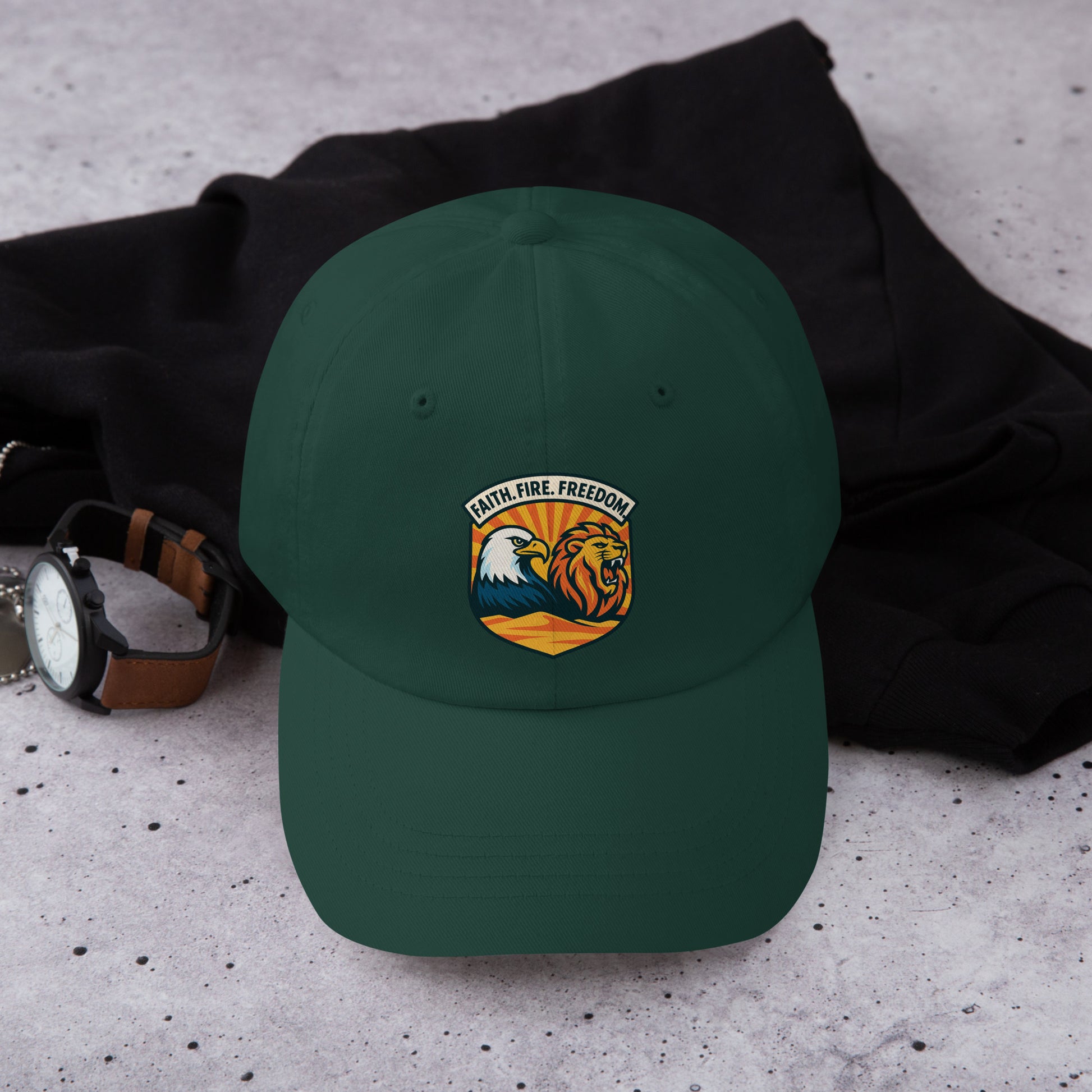Lions Eagles Rise Classic Dad Hat - American Zionist