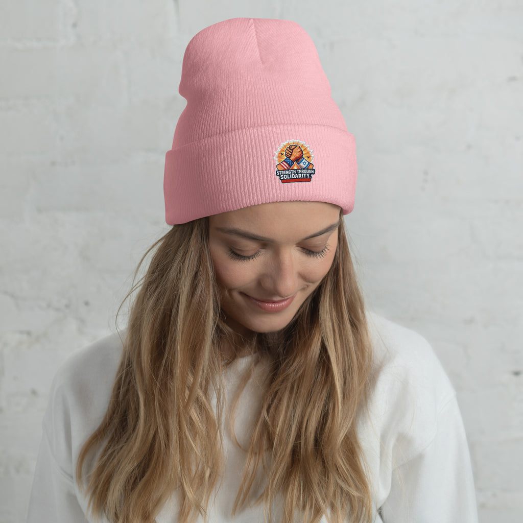 Strength through Solidarity Cuffed Beanie - American Zionist