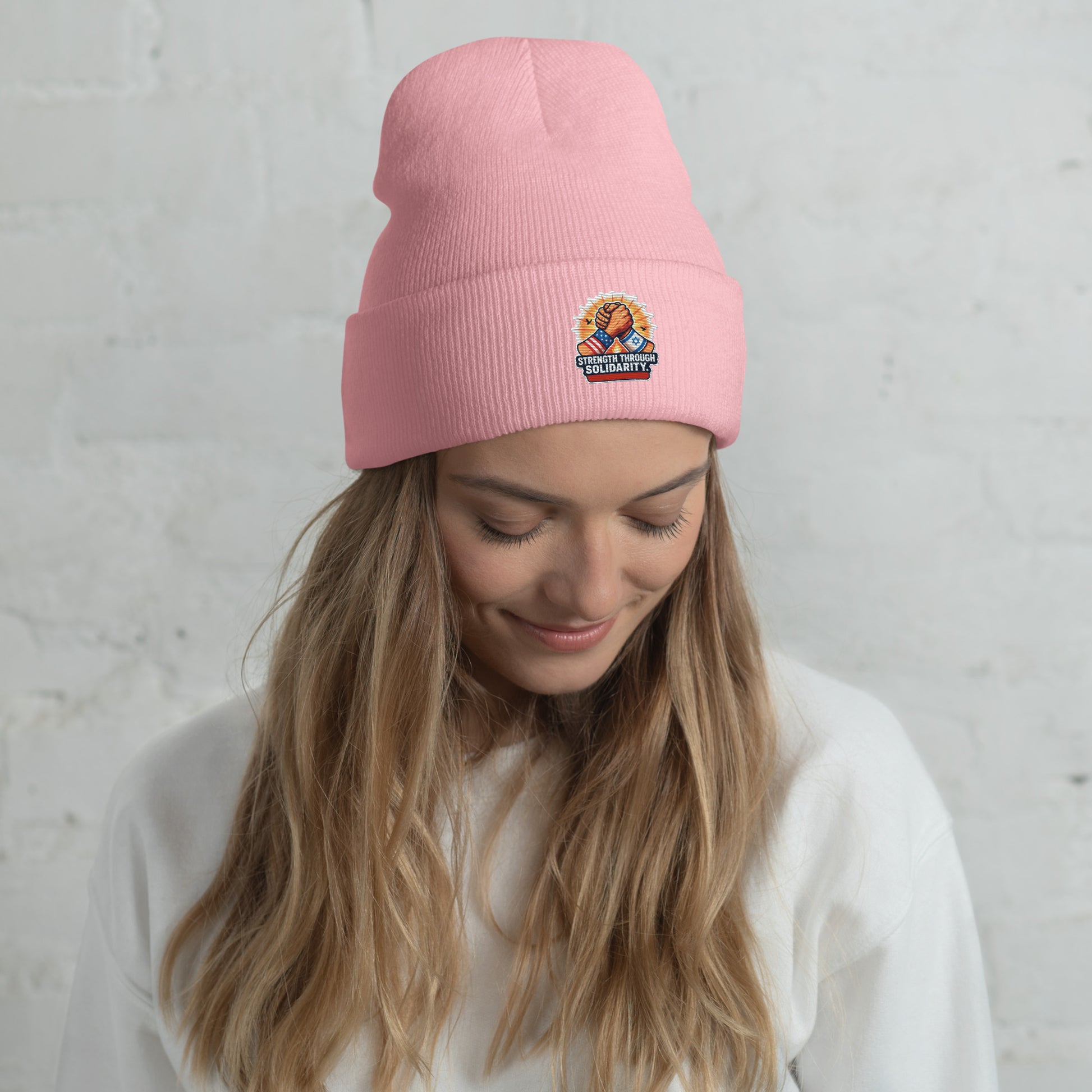 Strength through Solidarity Cuffed Beanie - American Zionist