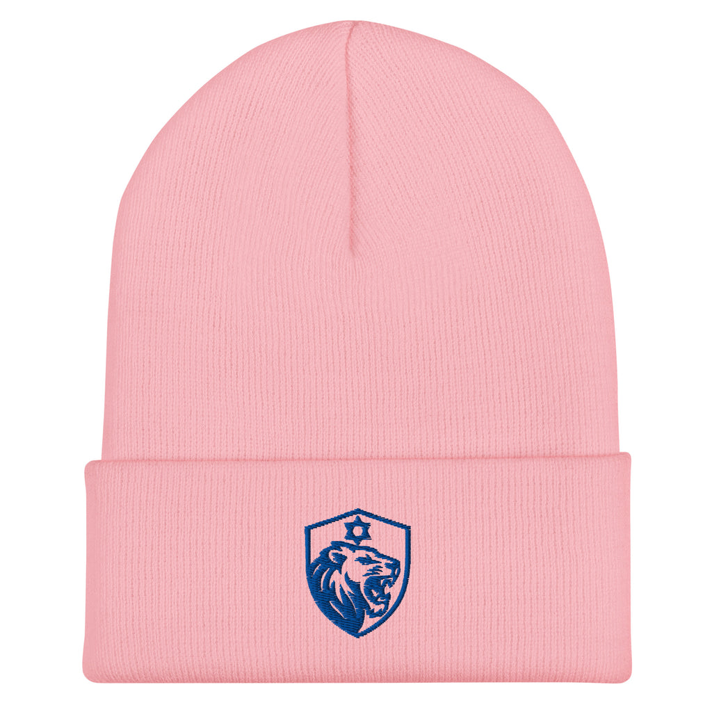 Lion Shield Of Israel Cuffed Beanie - American Zionist