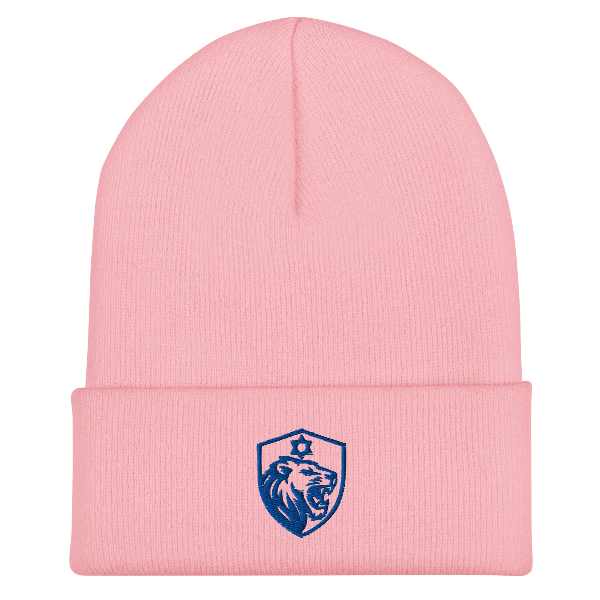 Lion Shield Of Israel Cuffed Beanie - American Zionist