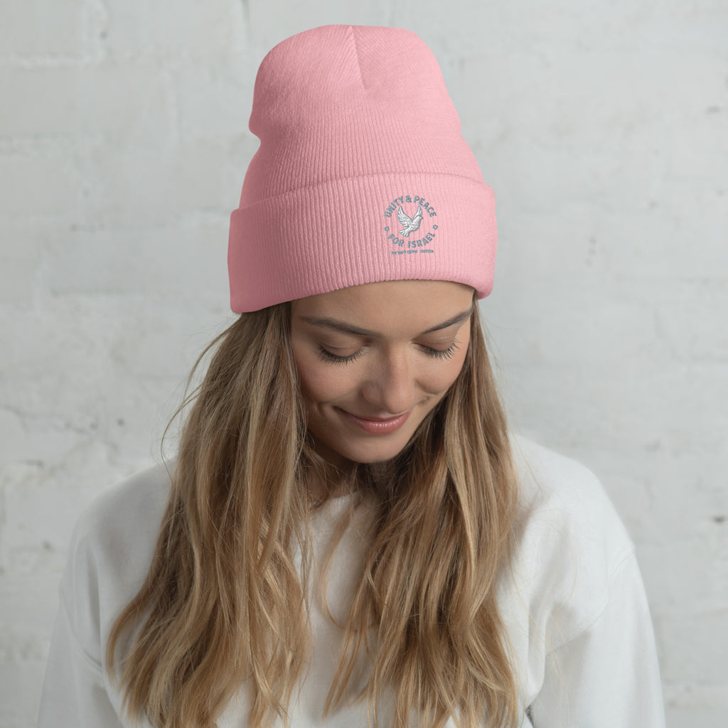 Unity Peace For Israel Cuffed Beanie - American Zionist