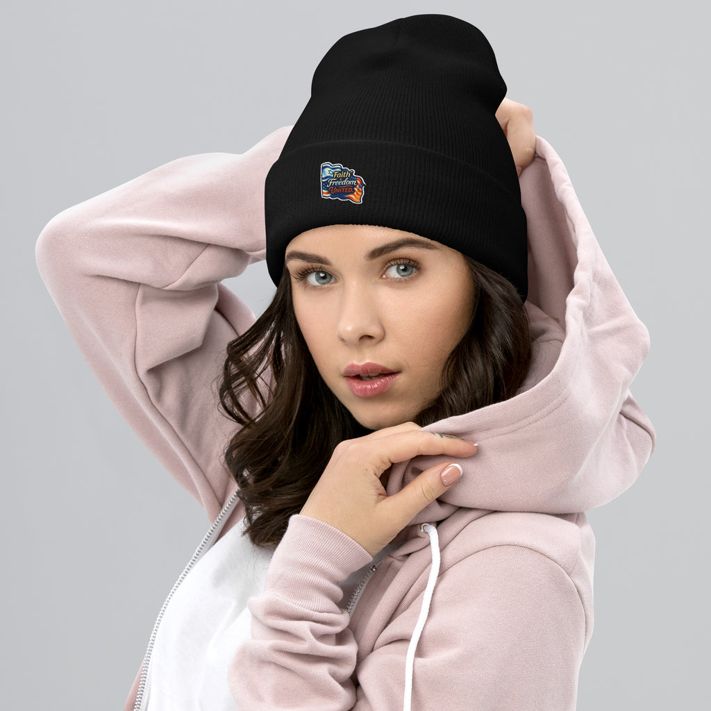 Faith Freedom United Cuffed Beanie - American Zionist
