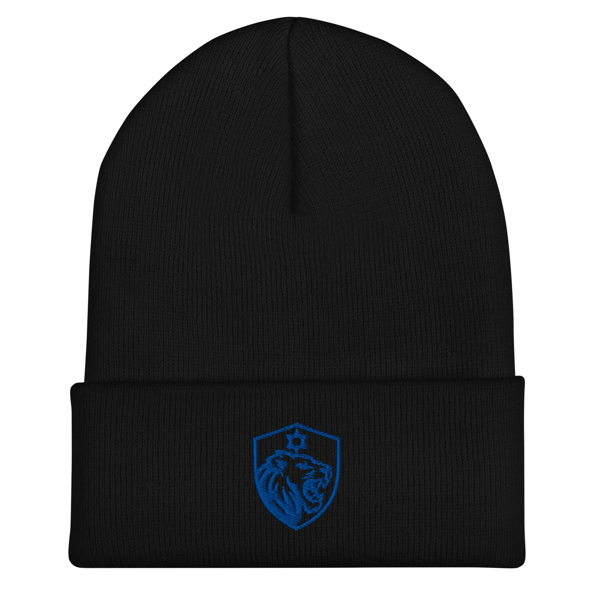 Lion Shield Of Israel Cuffed Beanie - American Zionist