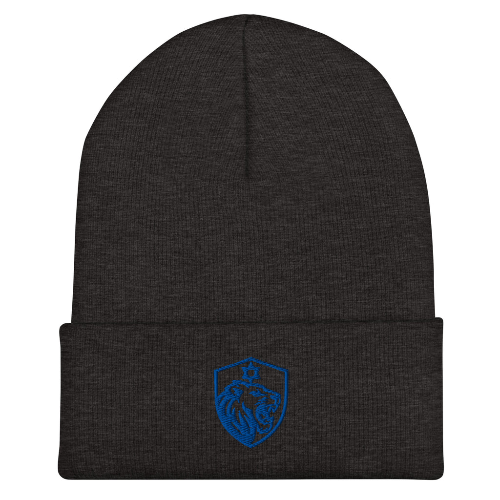 Lion Shield Of Israel Cuffed Beanie - American Zionist