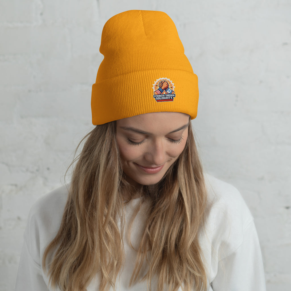 Strength through Solidarity Cuffed Beanie - American Zionist