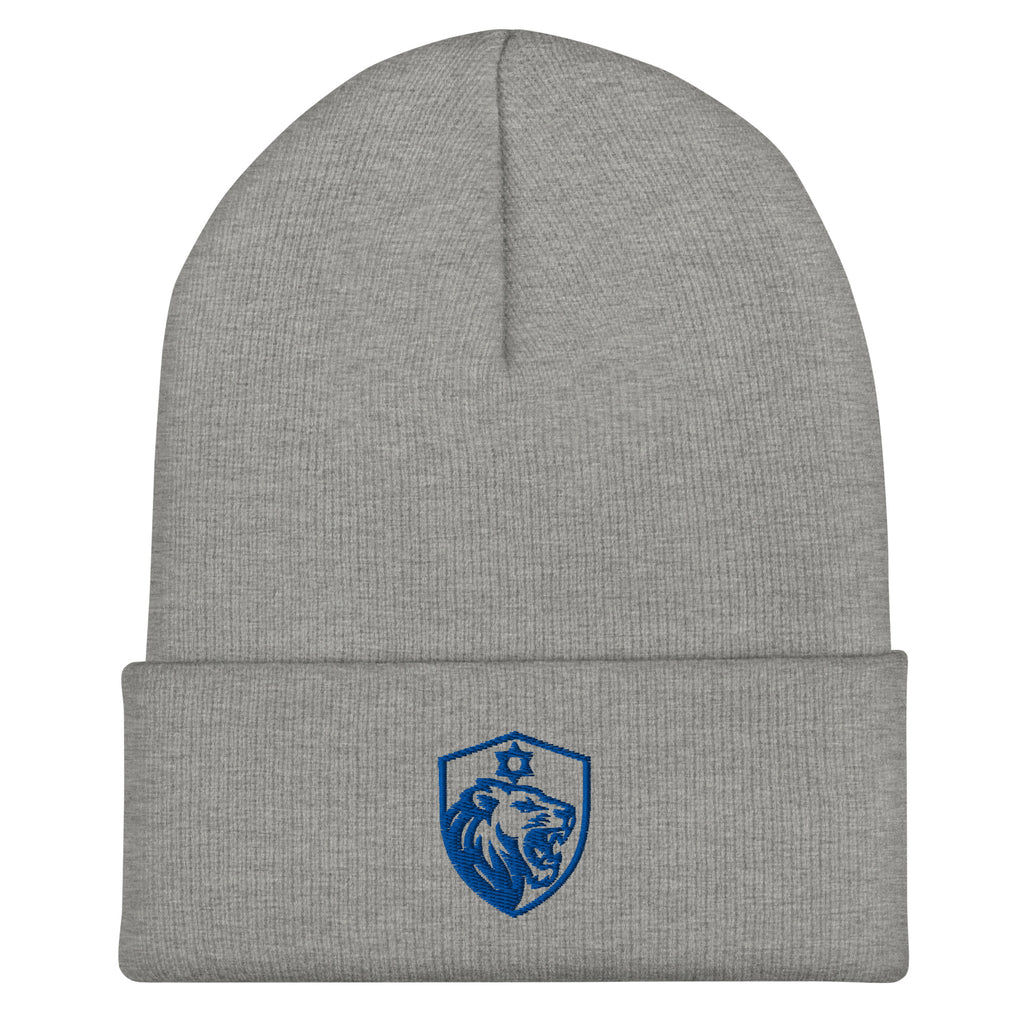 Lion Shield Of Israel Cuffed Beanie - American Zionist