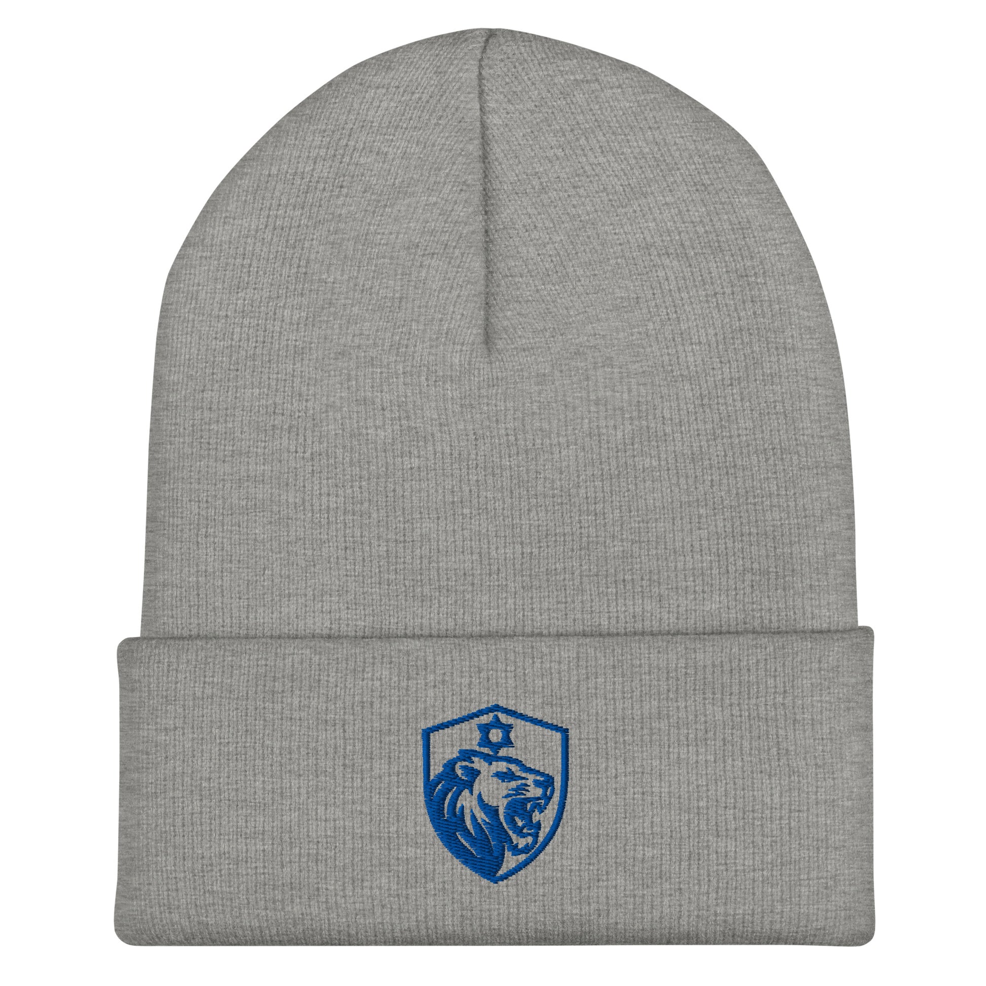 Lion Shield Of Israel Cuffed Beanie - American Zionist