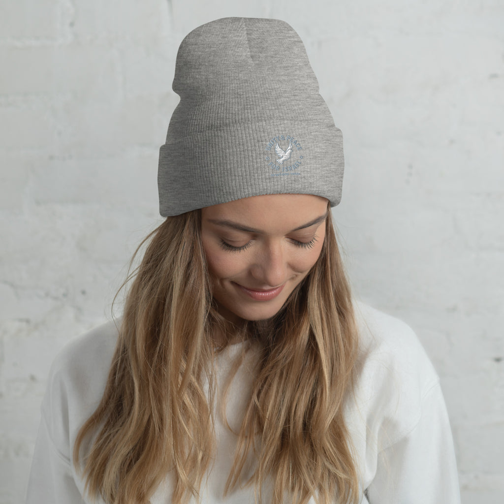 Unity Peace For Israel Cuffed Beanie - American Zionist