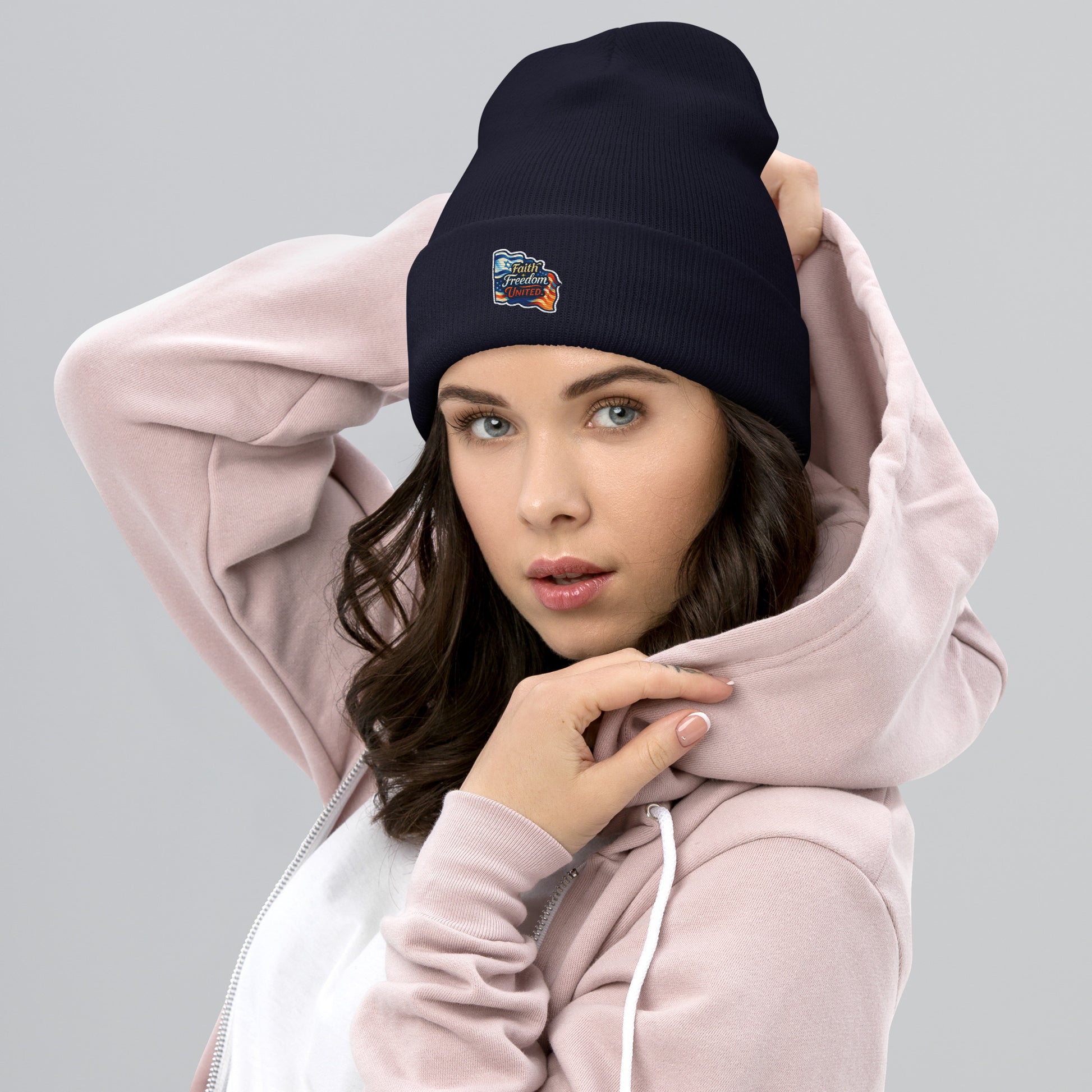 Faith Freedom United Cuffed Beanie - American Zionist