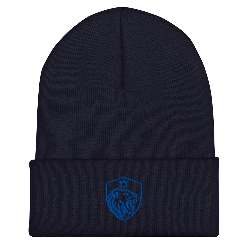 Lion Shield Of Israel Cuffed Beanie - American Zionist