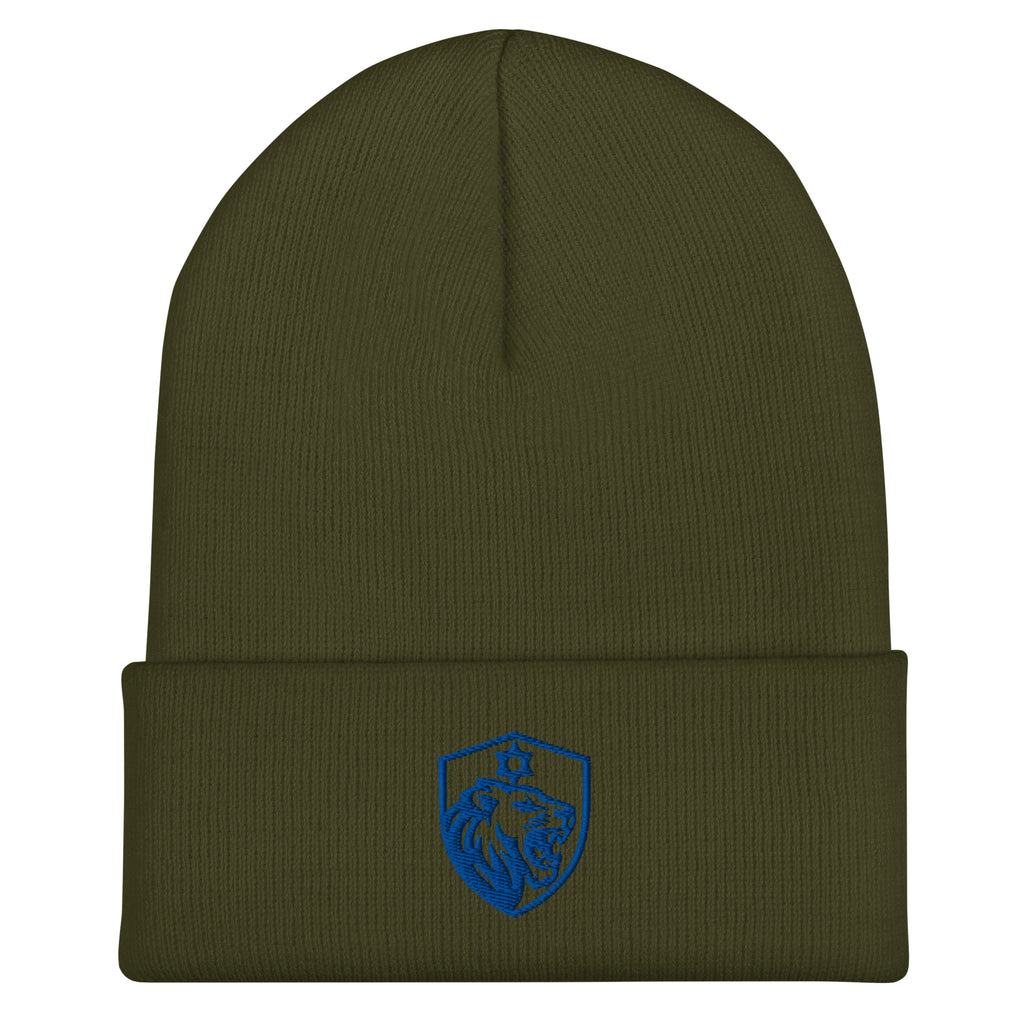 Lion Shield Of Israel Cuffed Beanie - American Zionist