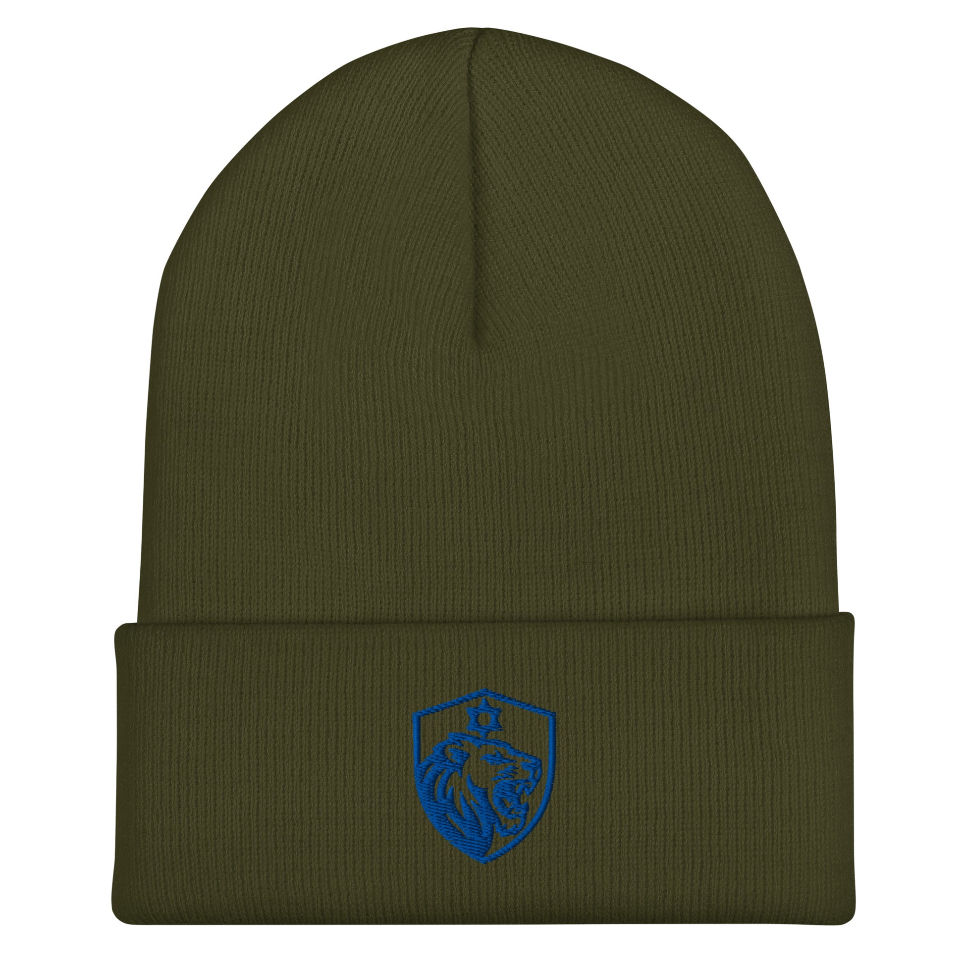Lion Shield Of Israel Cuffed Beanie - American Zionist