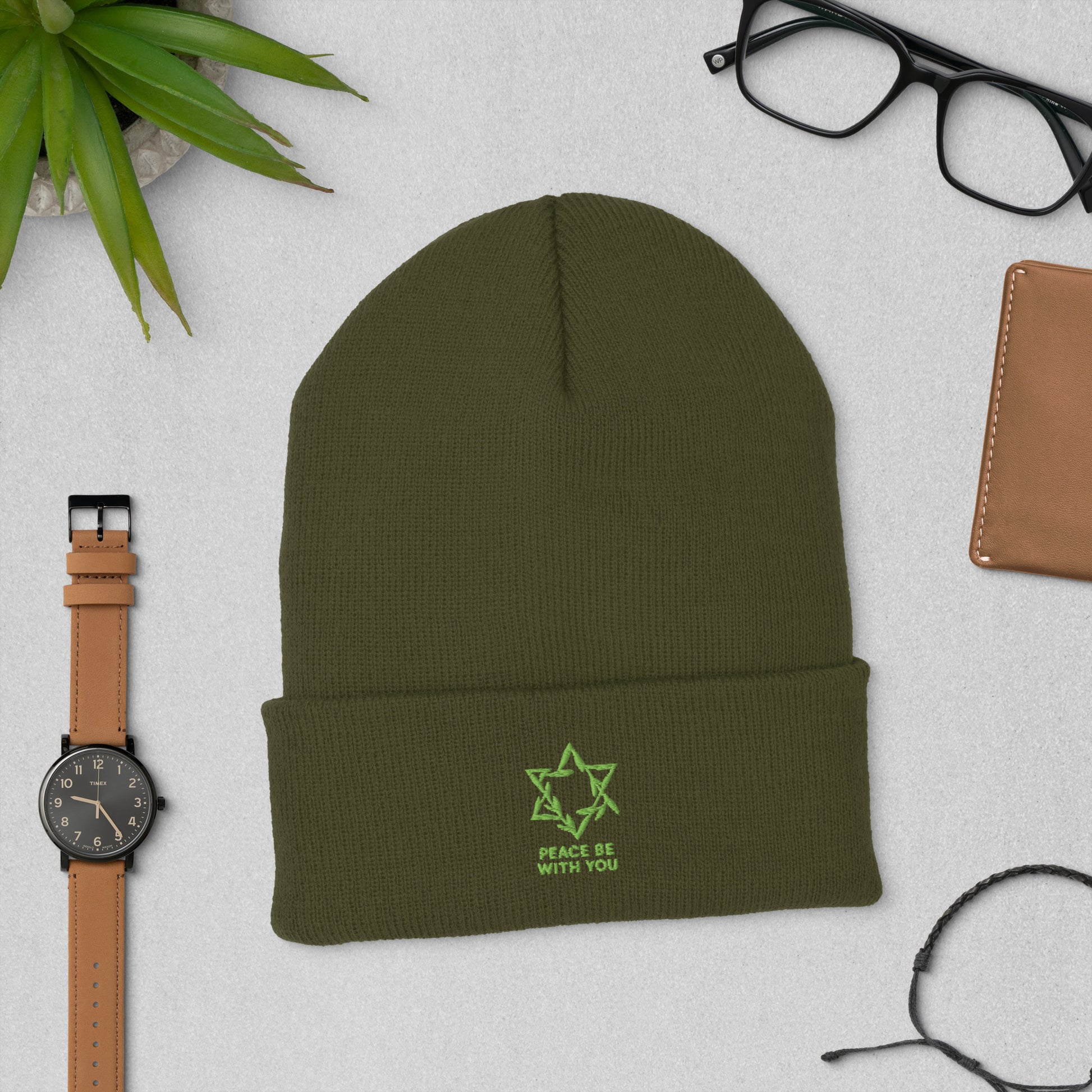 Peacewoven Star Cuffed Beanie - American Zionist