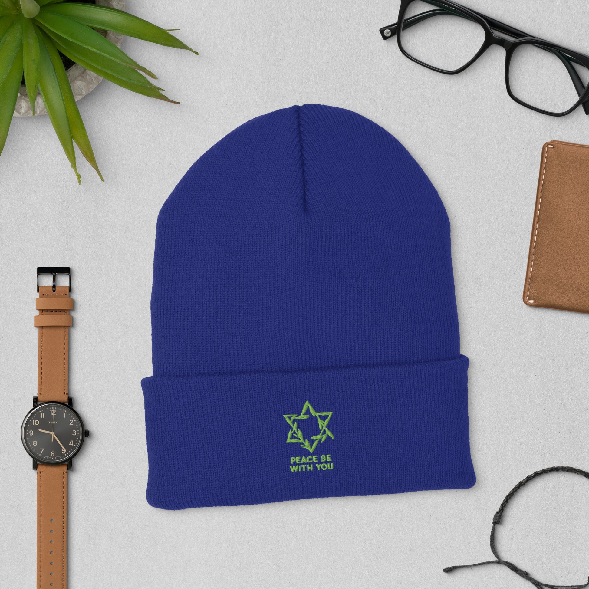 Peacewoven Star Cuffed Beanie - American Zionist