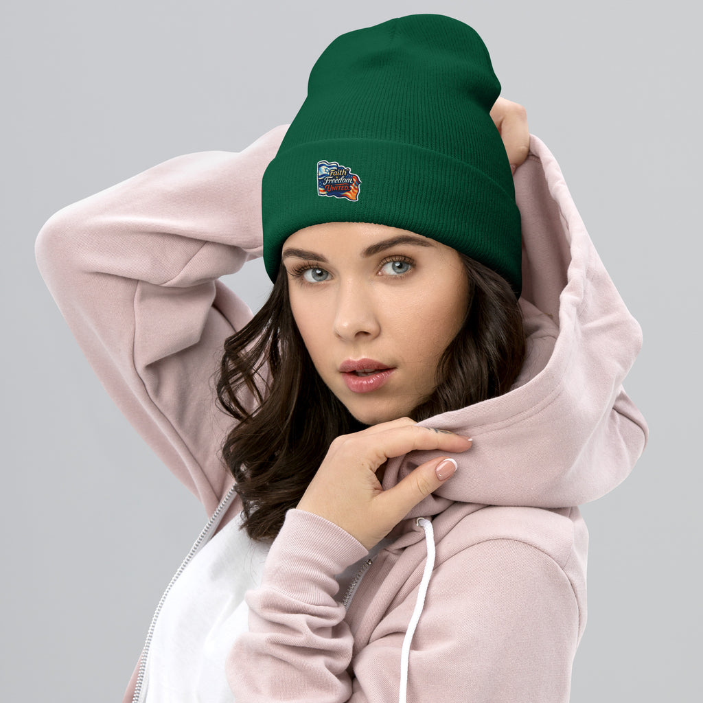 Faith Freedom United Cuffed Beanie - American Zionist