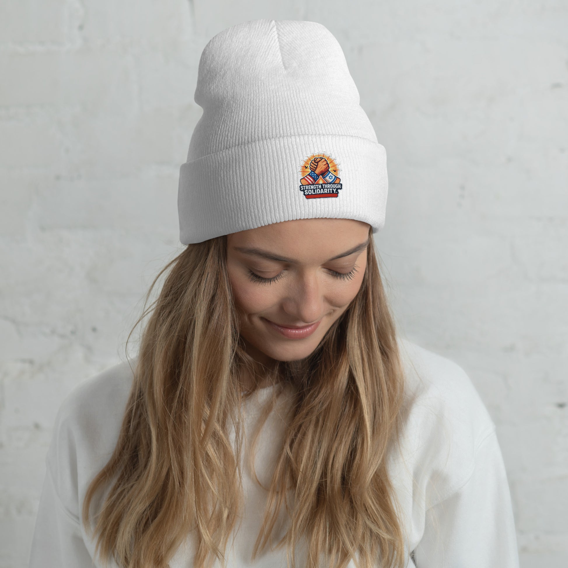 Strength through Solidarity Cuffed Beanie - American Zionist