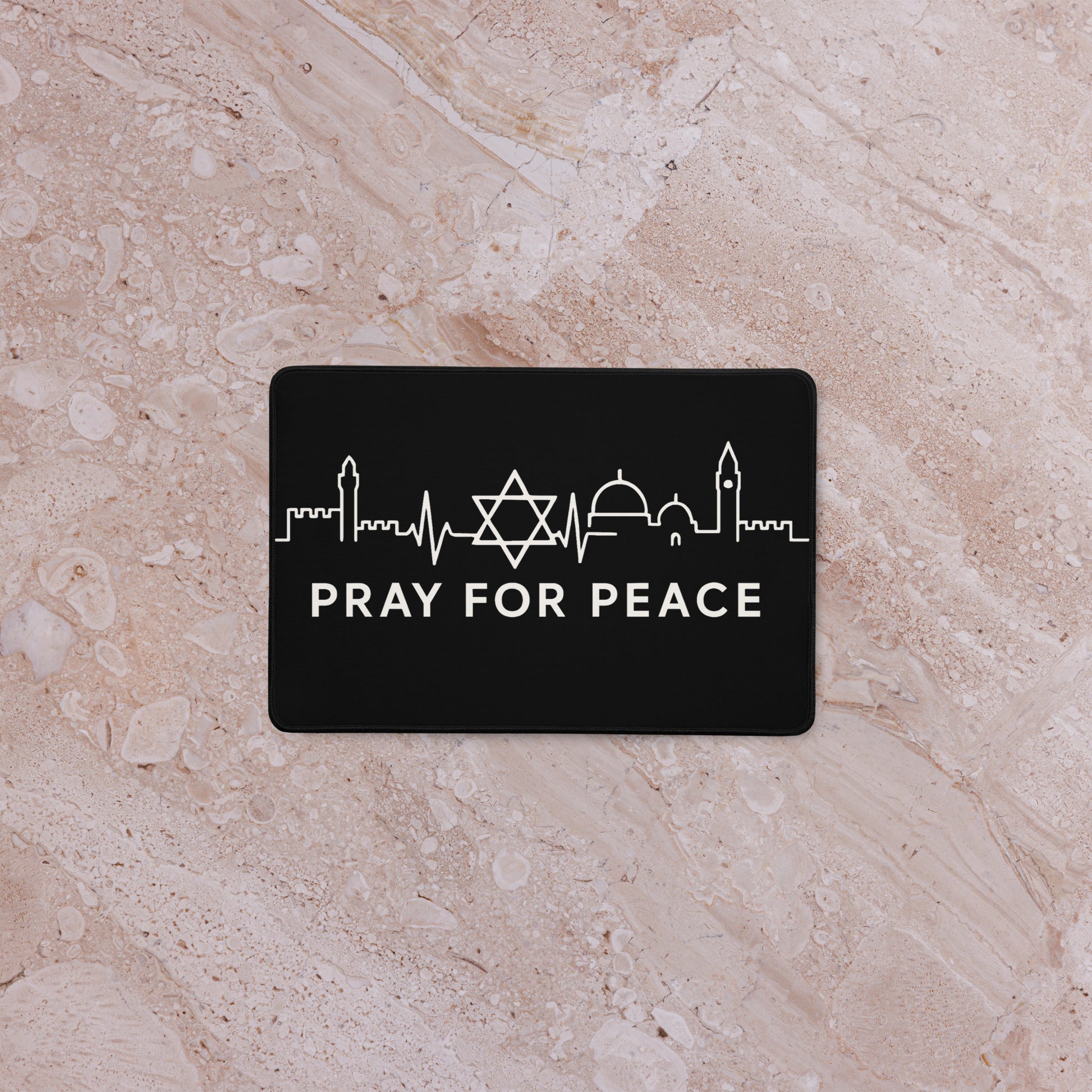 Pray For Peace Desk Mat - American Zionist