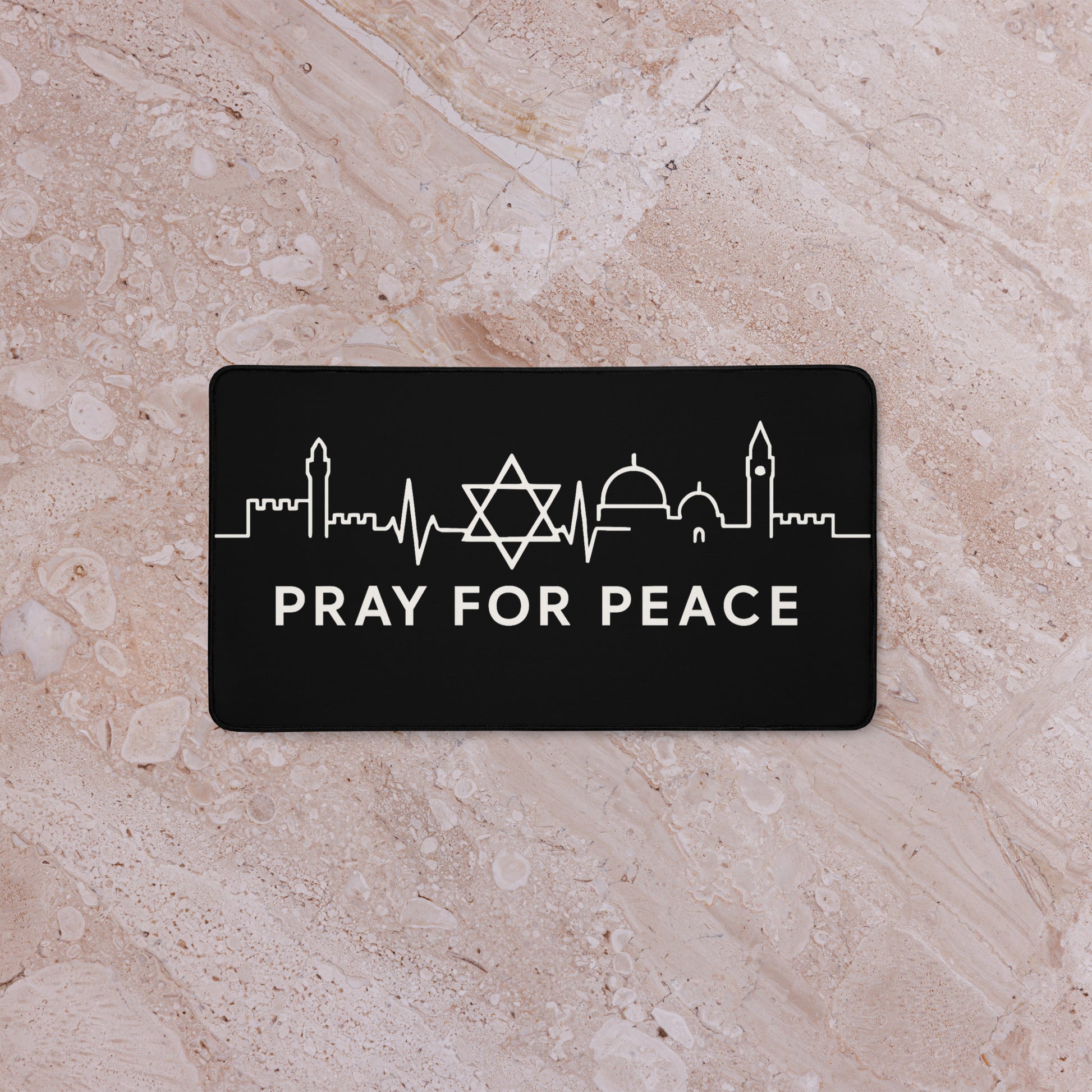 Pray For Peace Desk Mat - American Zionist