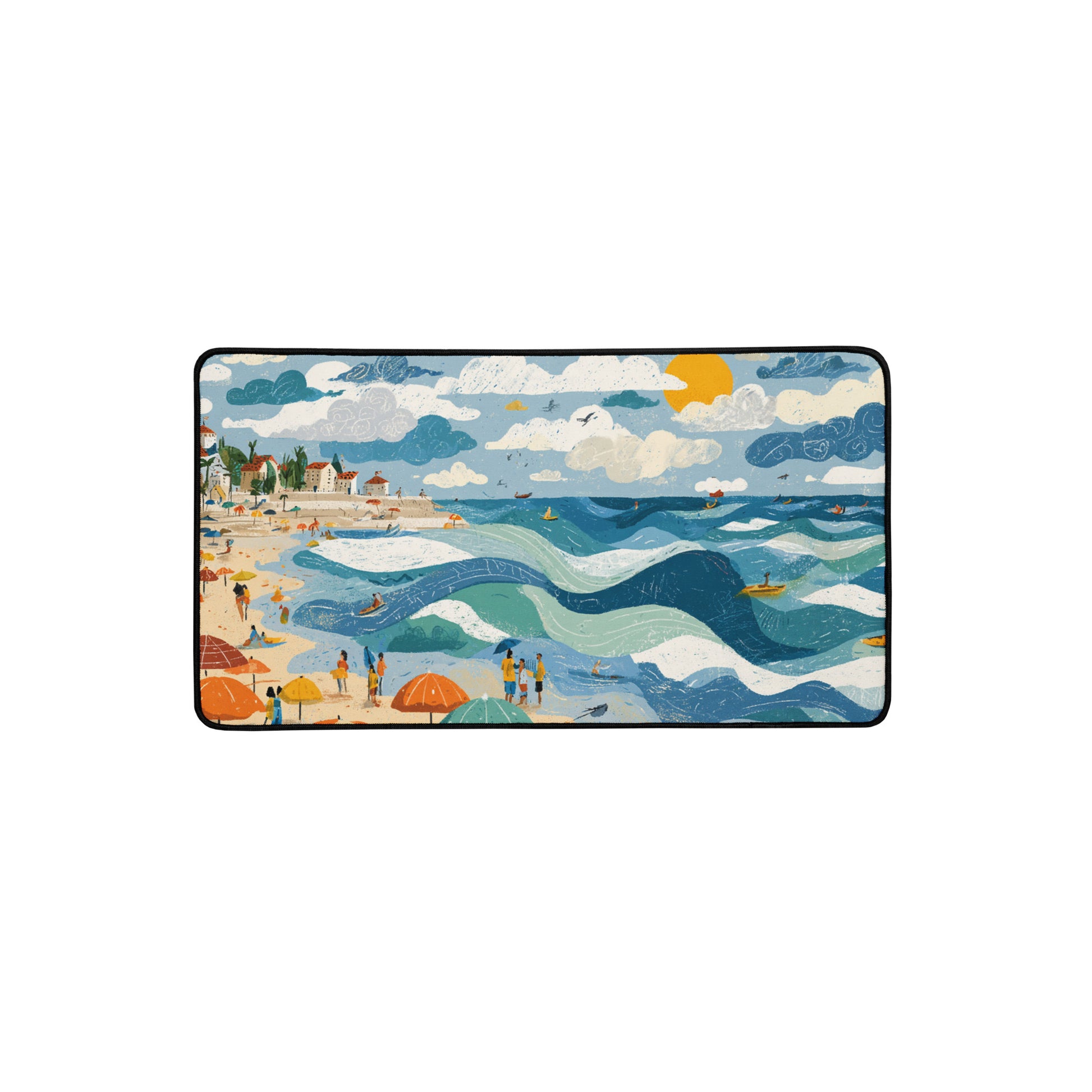 Tel Aviv Beach Desk Mat - American Zionist