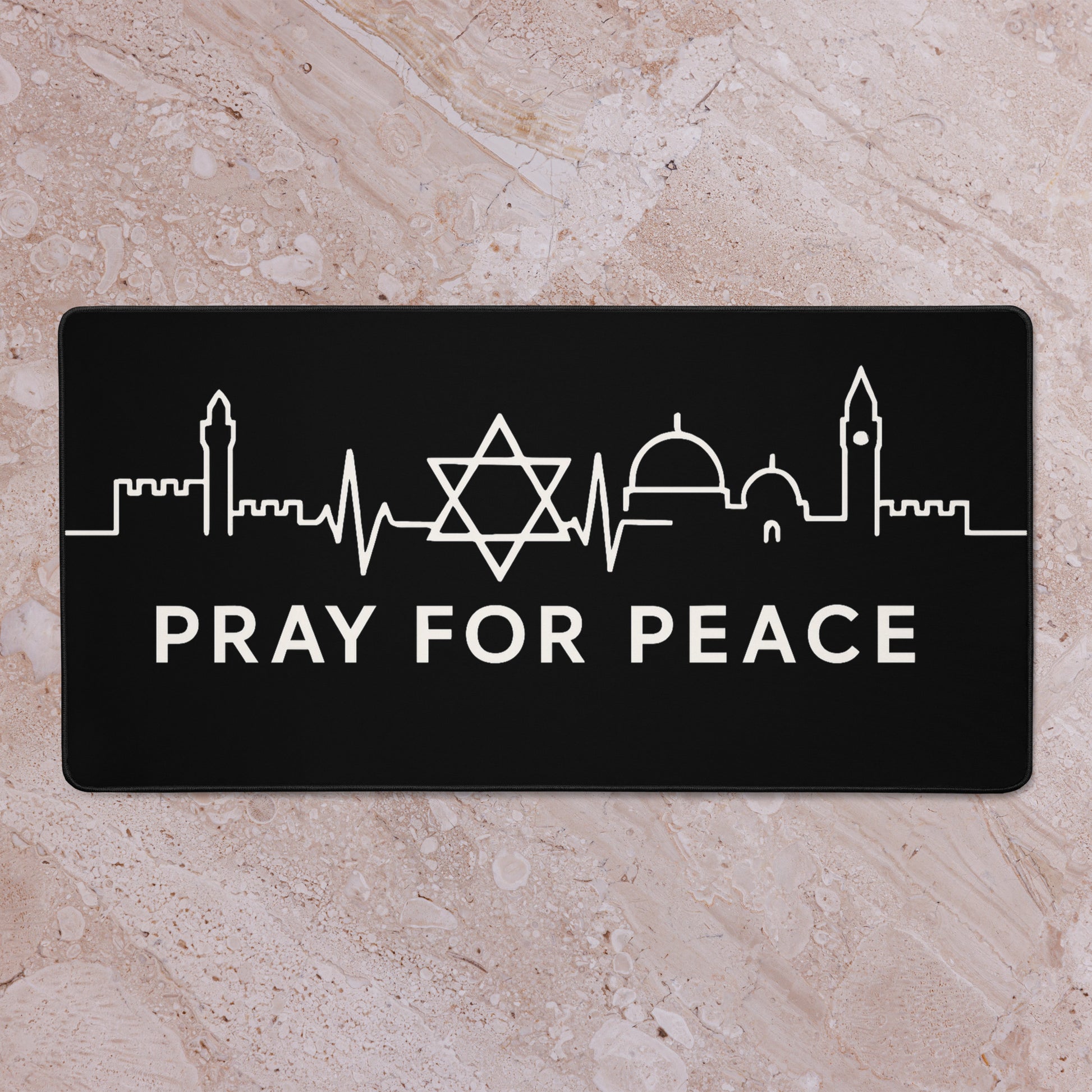 Pray For Peace Desk Mat - American Zionist