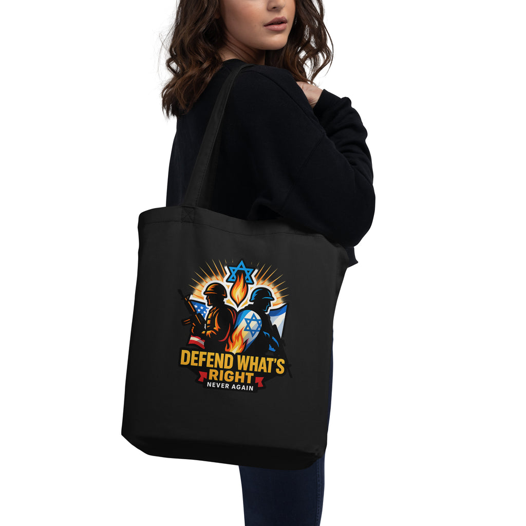 Defend What's Right Eco Tote Bag - American Zionist