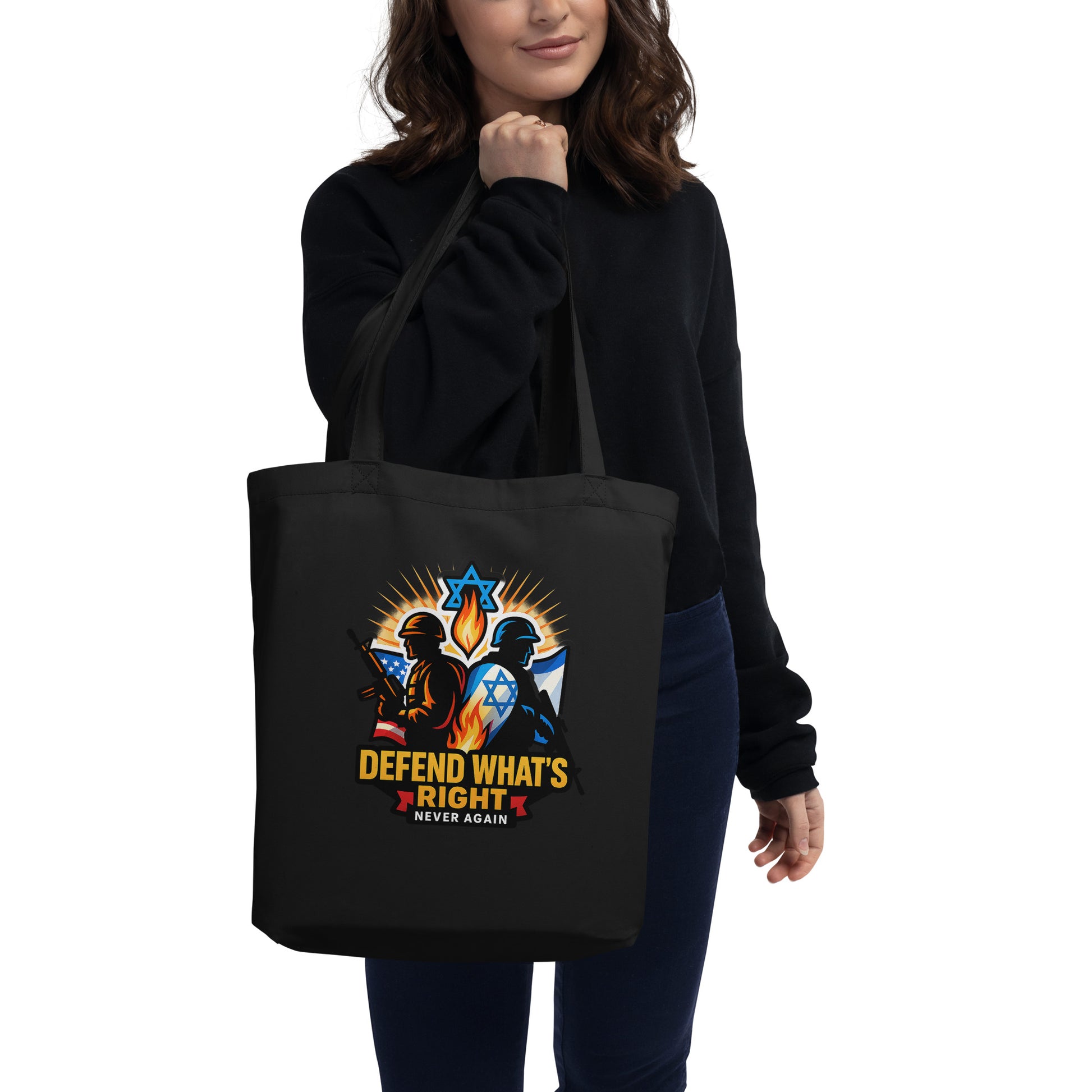 Defend What's Right Eco Tote Bag - American Zionist
