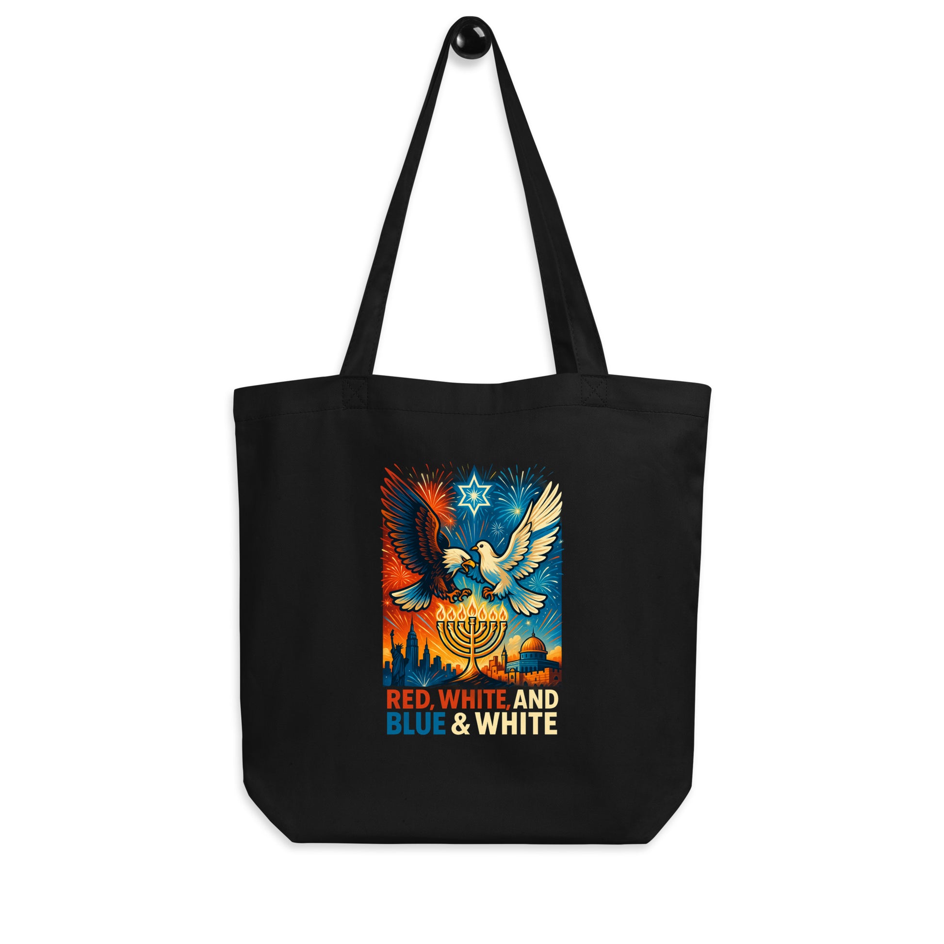 Red White and Blue Eco Tote Bag - American Zionist