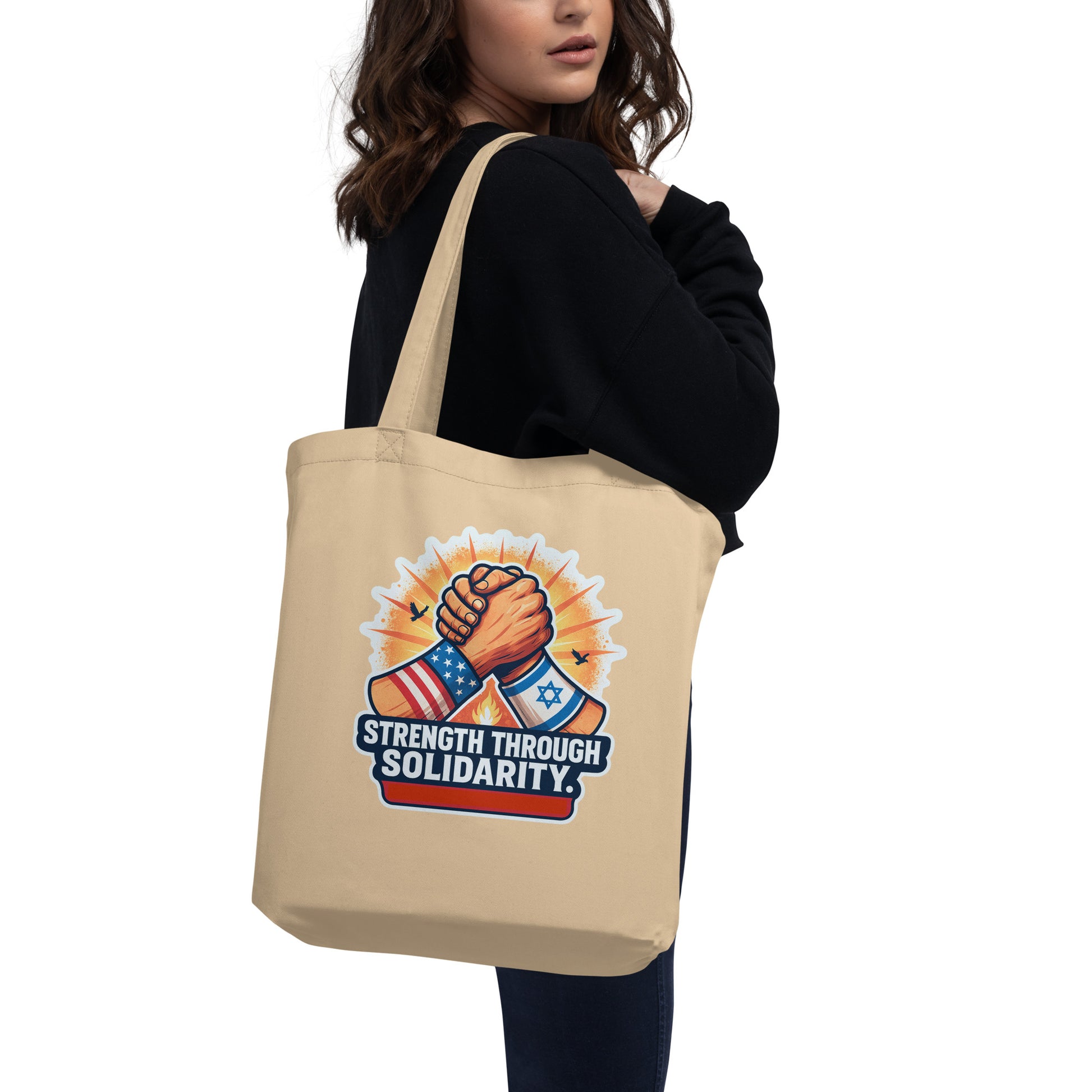 Strength Through Solidarity Eco Tote Bag - American Zionist